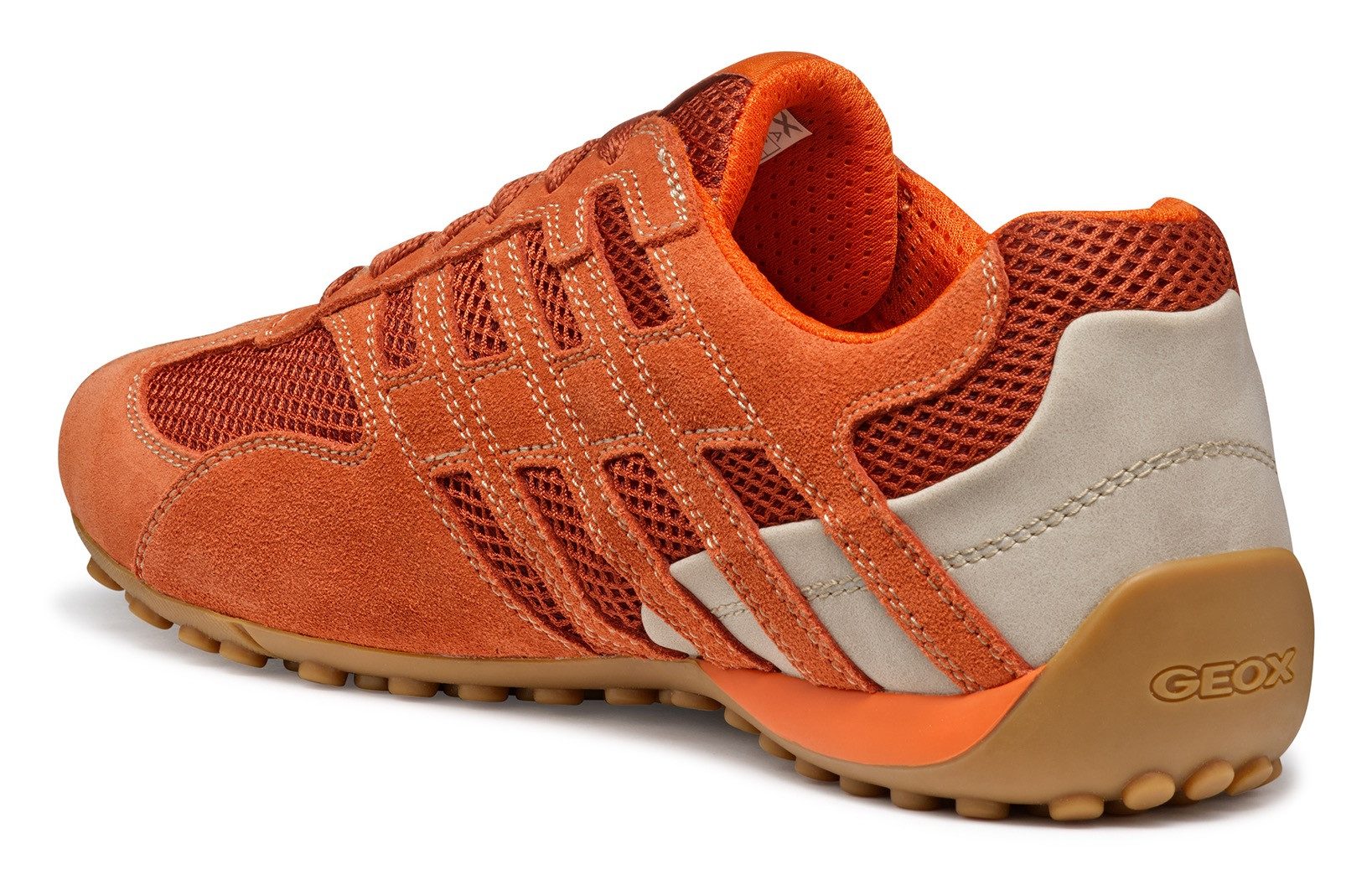 Geox Veterschoenen U SNAKE ORIGINAL , veterschoen, vrijetijdsschoen, trekking sneaker met leren binnenzool