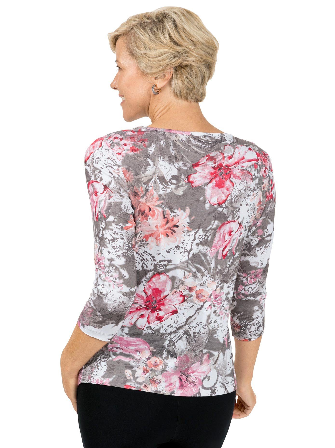 Classic Shirt met 3/4-mouwen Shirt (1-delig)