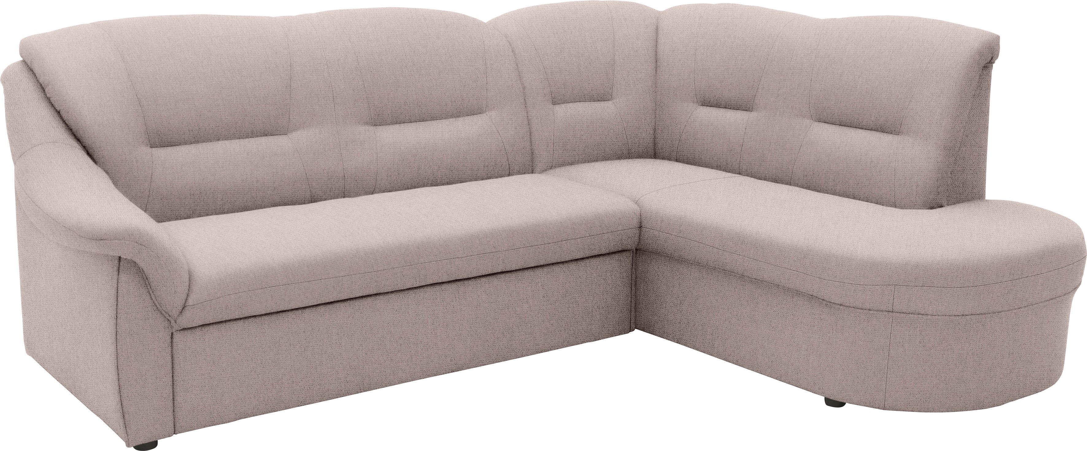 DOMO collection Hoekbank Faenza voor kleine ruimtes, afmetingen 232,176cm, comfortabel, L-vorm
