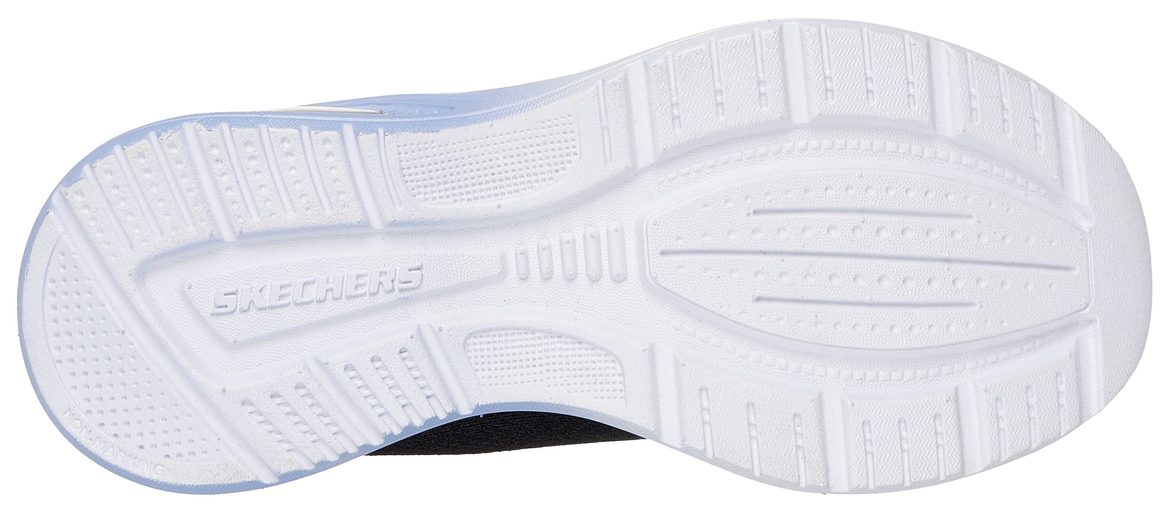 Skechers Kids Sneakers MICROSPEC MAX ADVANCE , slip-on sneakers, klittenbandsluiting, s-logo, maat sjabloon om te downloaden