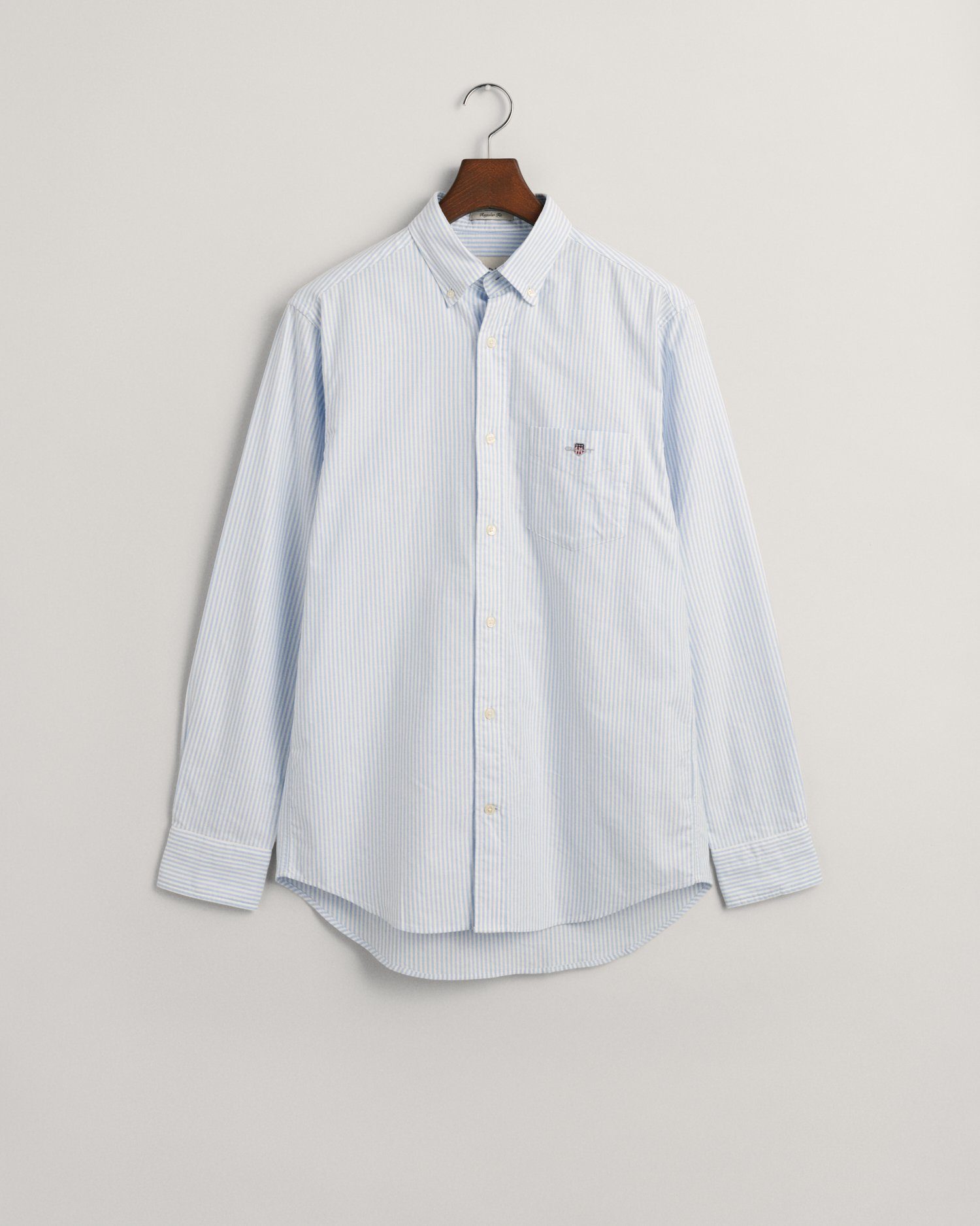 Gant Overhemd met lange mouwen Regular fit Oxford overhemd gestructureerd duurzaam dikker gestreept