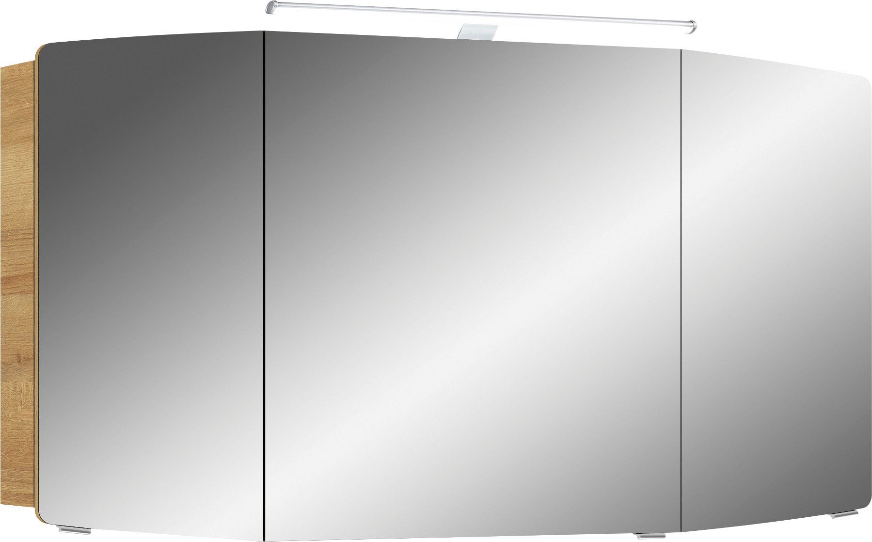 Saphir Spiegelkast Cassca Sprint badkamermeubel, 3 spiegeldeuren, 6 legplanken, 120 cm breed