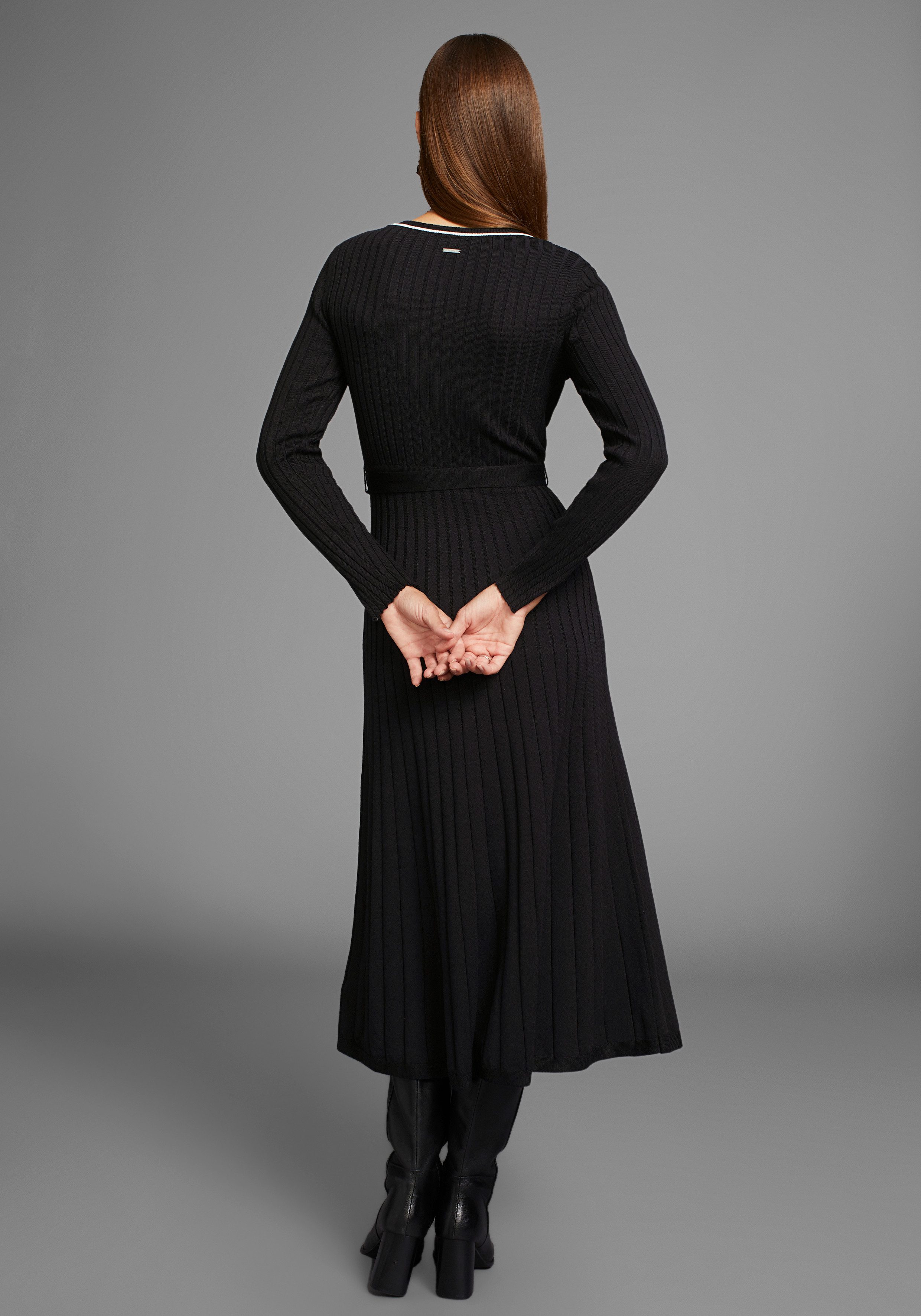 HECHTER PARIS Gebreide jurk met contrastdetails