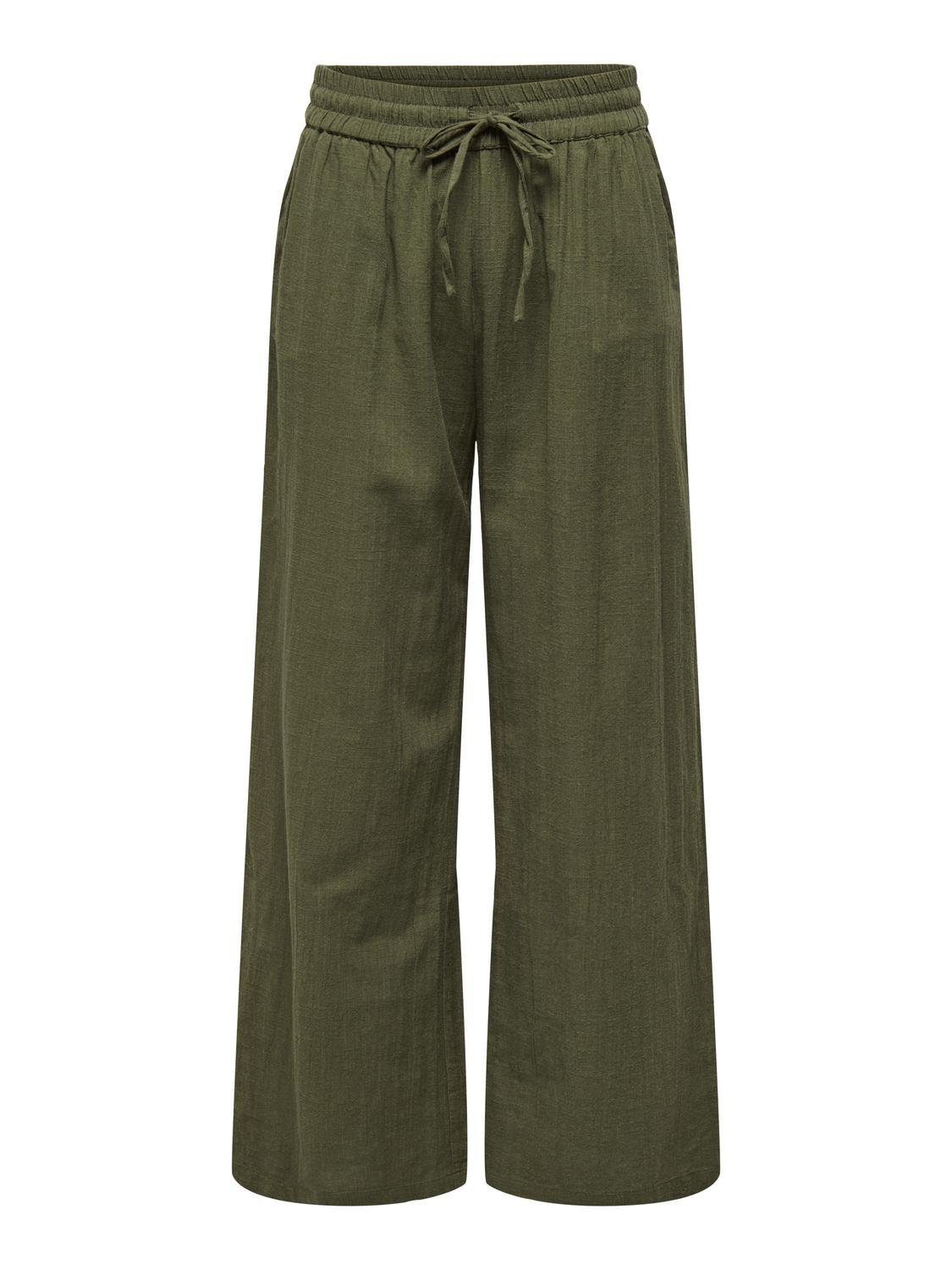 Only Comfortbroek ONLTIZANA COTTON LOOSE PANTS WVN