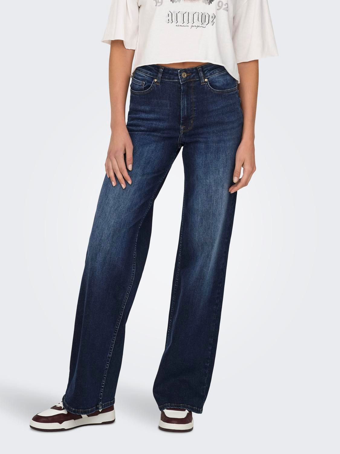 Only 5-pocket jeans ONLMADISON BLUSH HW WIDE DNM TAI081 NOOS