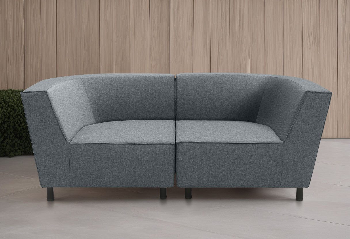 DOMO collection 2-zitsbank Sonna, individueel samen te stellen Tuinlounge-set of enkele elementen, buiten grijs, tuinbanken