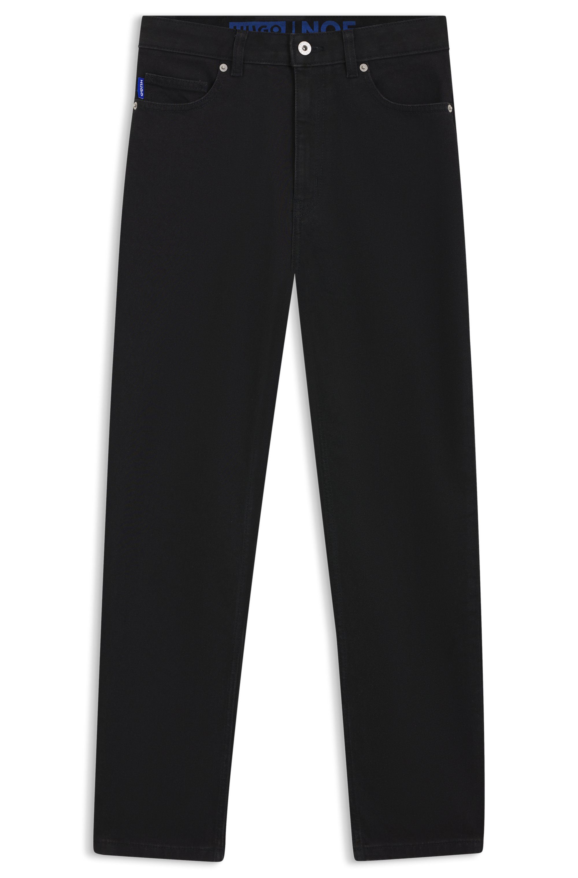HUGO Blue Mom jeans Noe Straight fit jeans met hoge taille