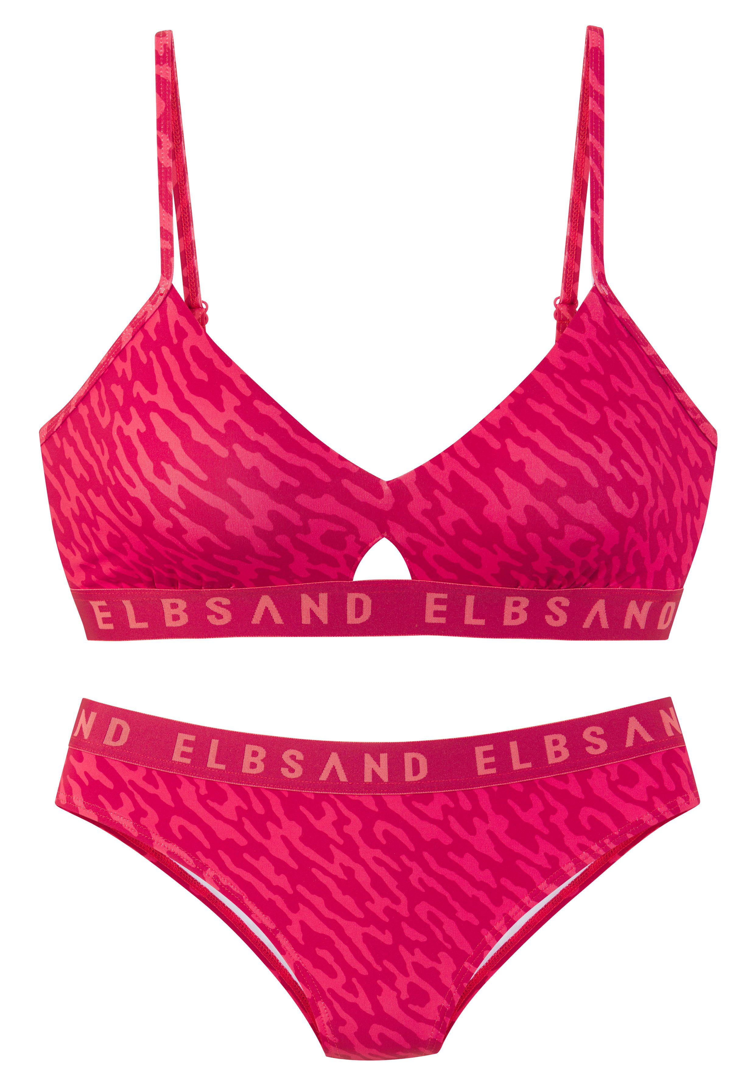 Elbsand Bustierbikini met merkopschrift