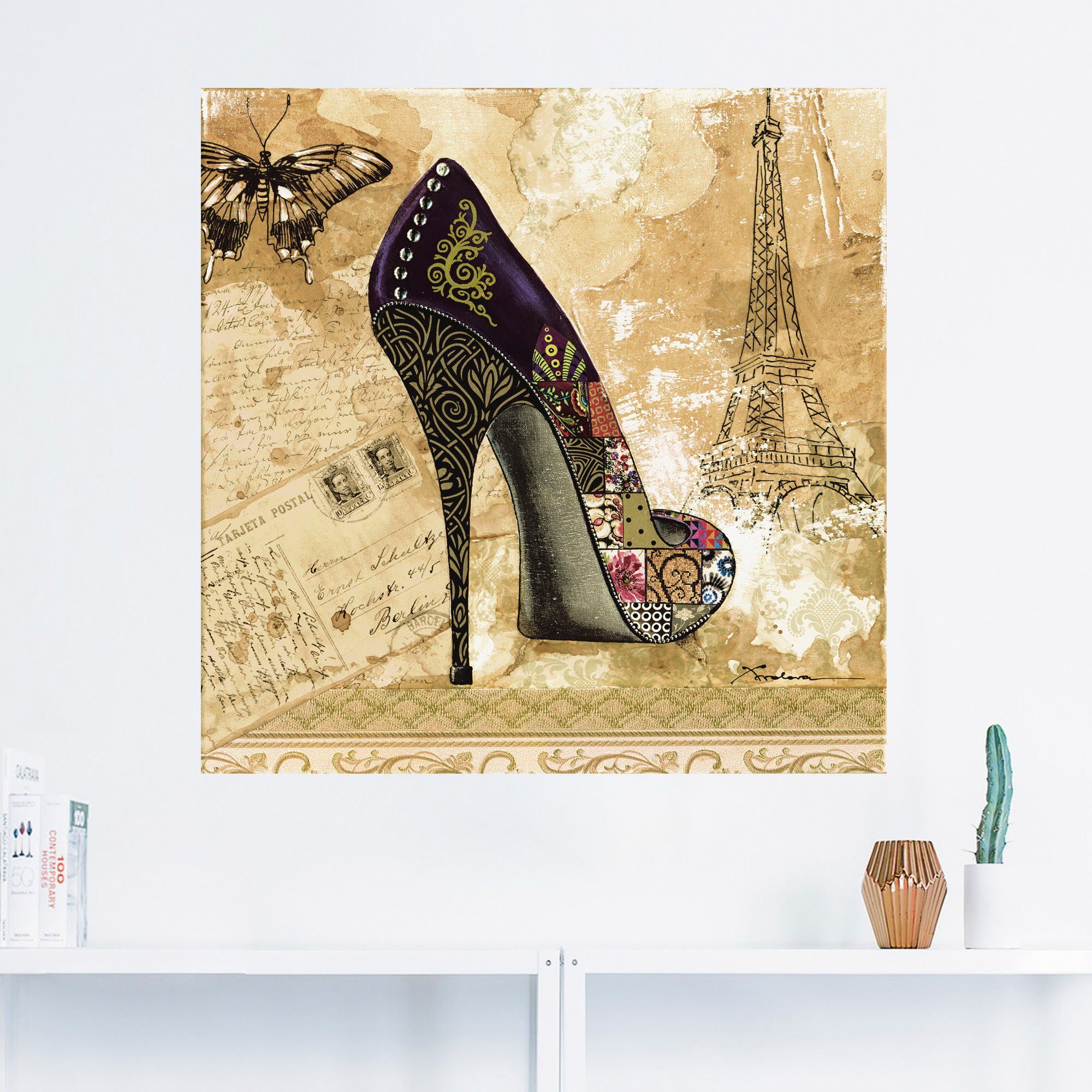 Artland Artprint Veranderende tijden IV - stiletto's als artprint van aluminium, artprint op linnen, muursticker of poster in verschillende maten