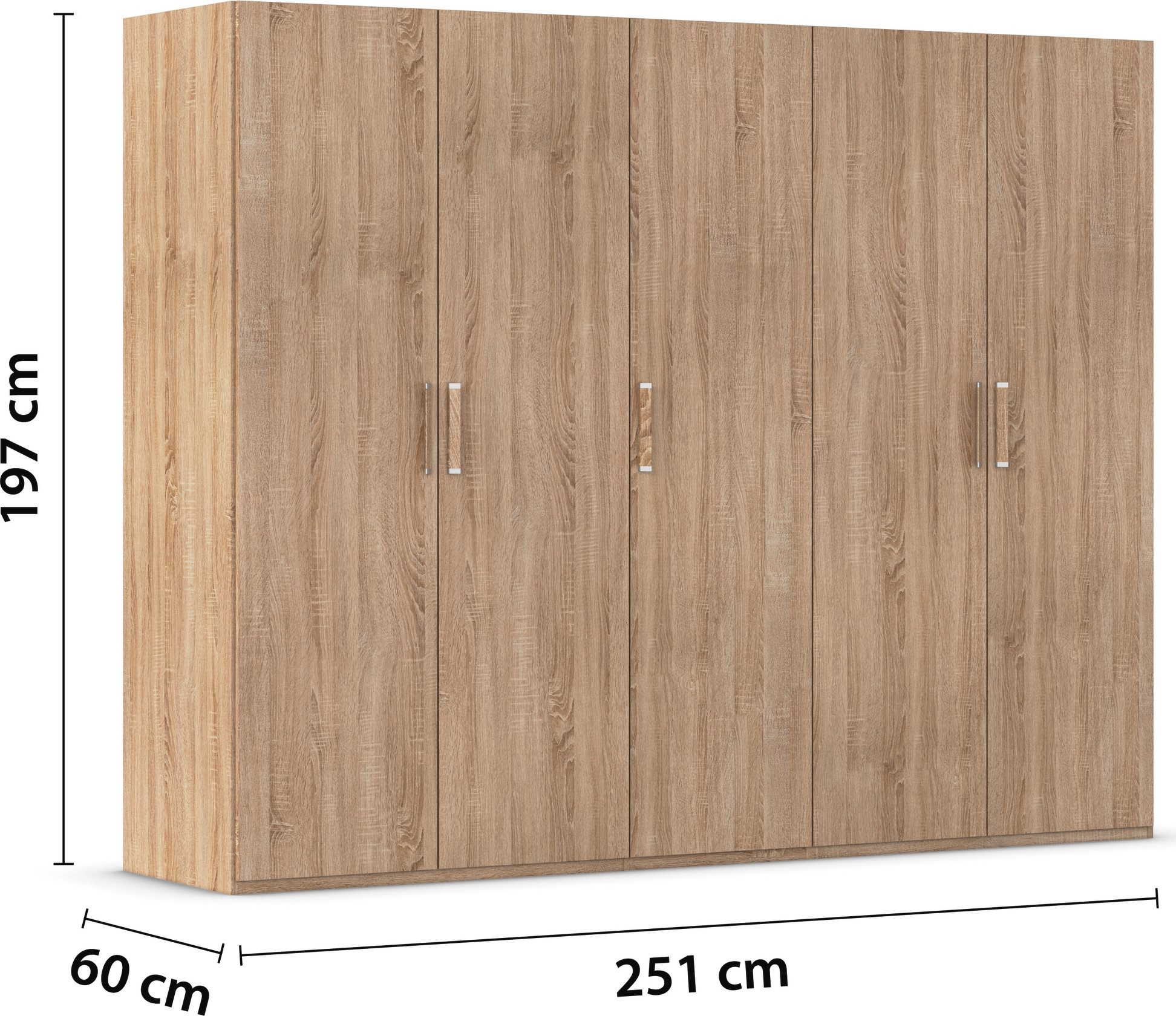 rauch Draaideurkast Kledingkast Kast Garderobe Slaapkamerkast EVELYN in elegante stijl, veel opbergruimte 4 breedtes en 2 hoogtes made in germany