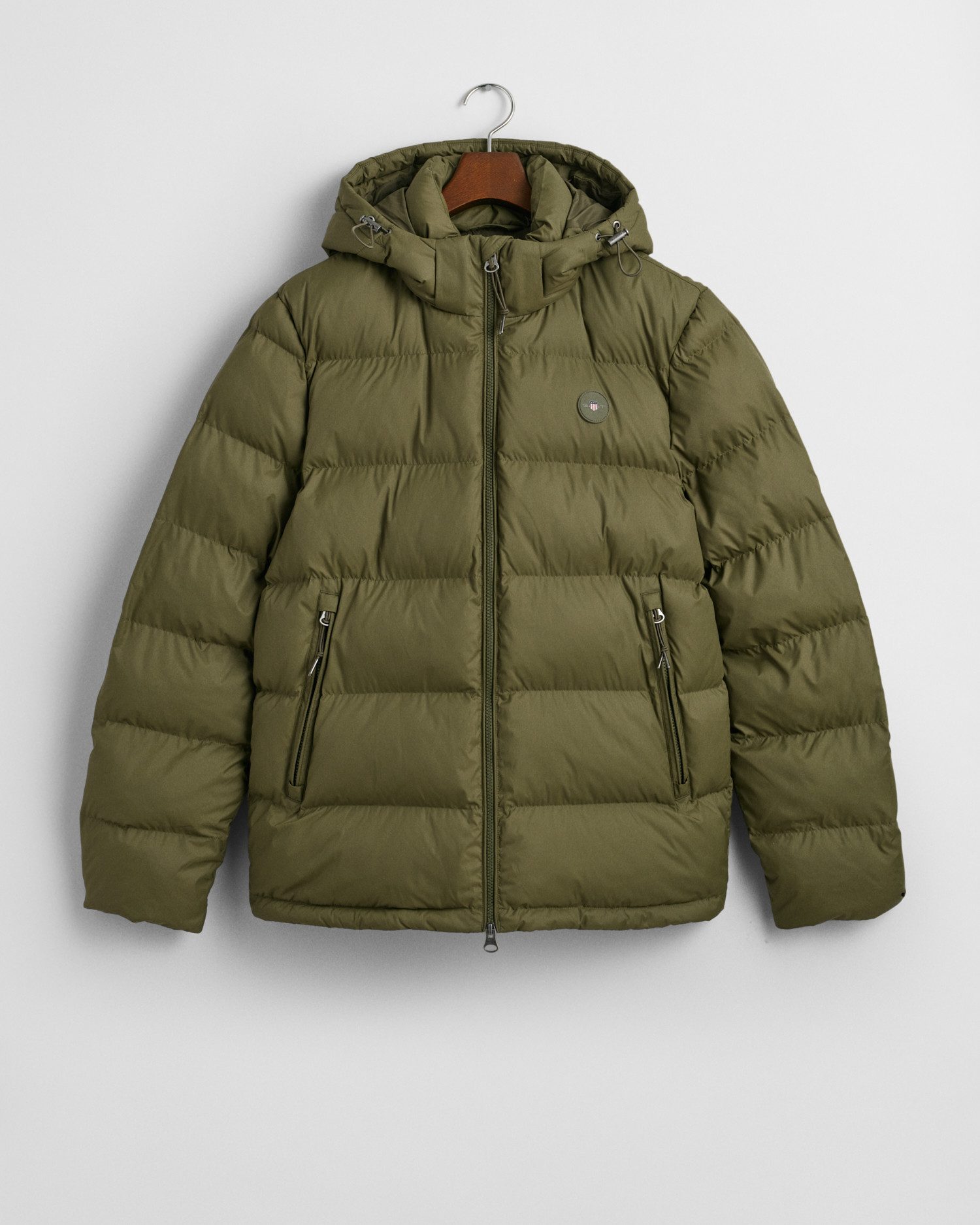 Gant Gewatteerde jas ACTIVE CLOUD JACKET Met windbeschermende boorden siliconen merkembleem