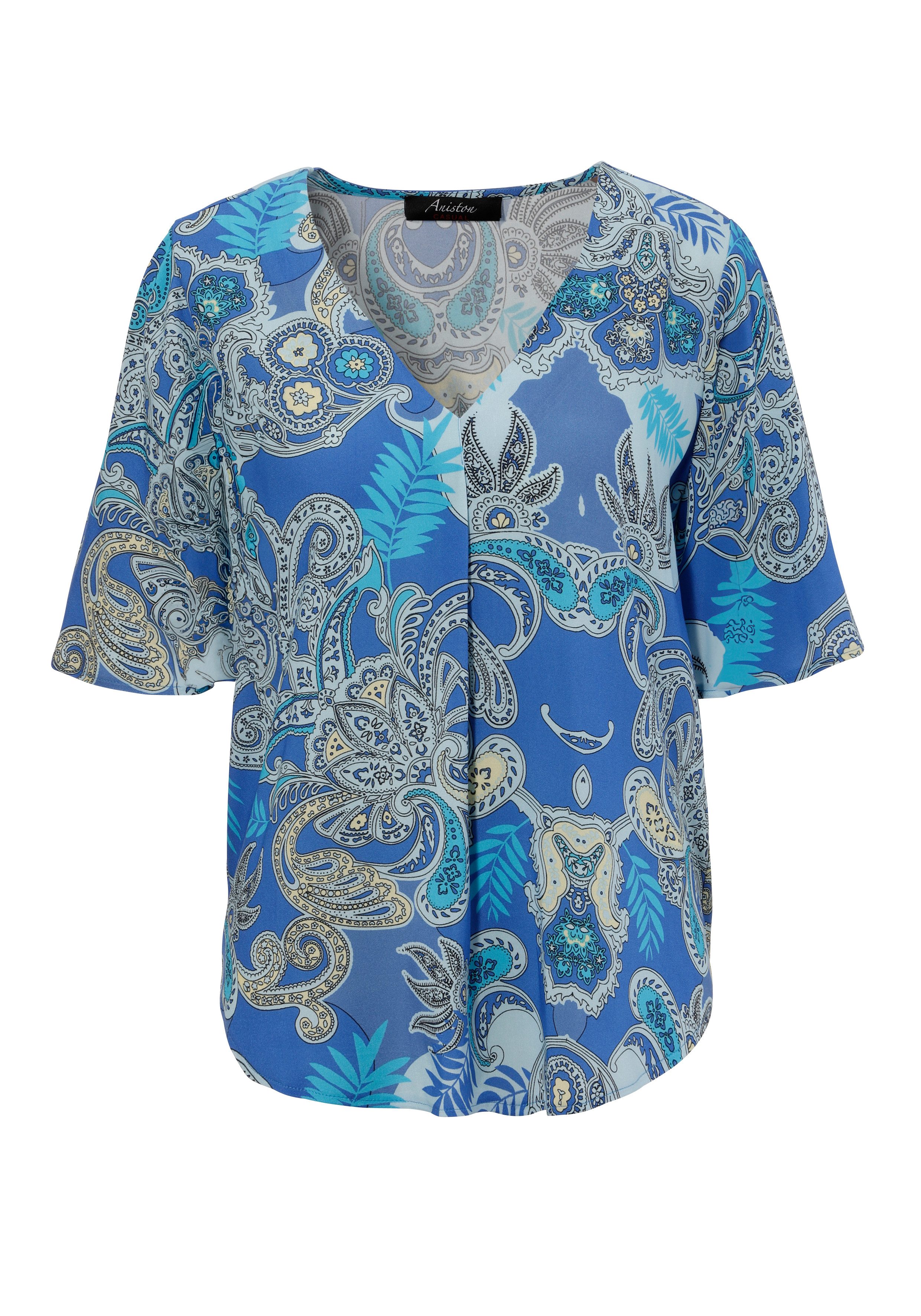Aniston CASUAL Blouse zonder sluiting met grootformaat paisley-patroon - nieuwe collectie