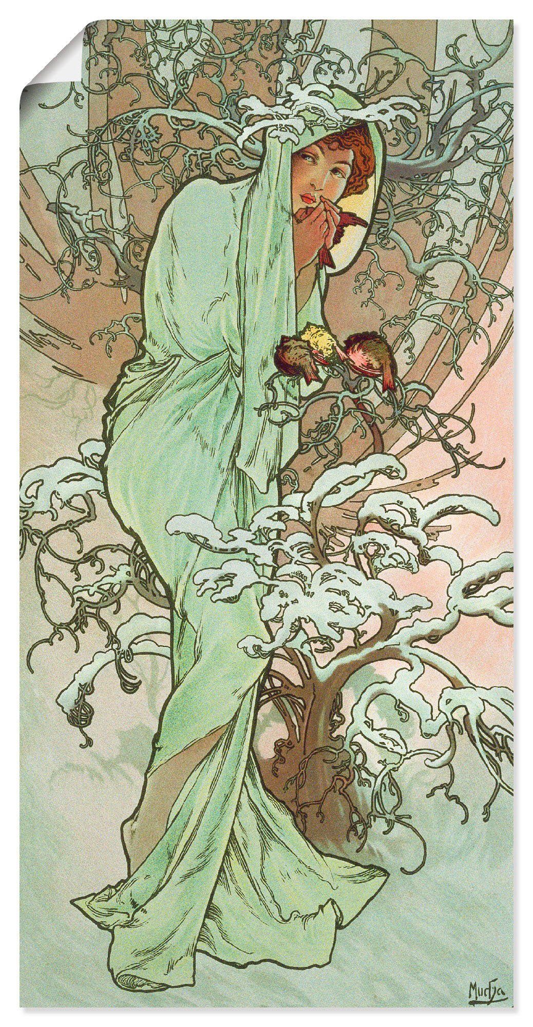 Artland Artprint Hiver (winter), 1896 in vele afmetingen & productsoorten -artprint op linnen, poster, muursticker / wandfolie ook geschikt voor de badkamer (1 stuk)