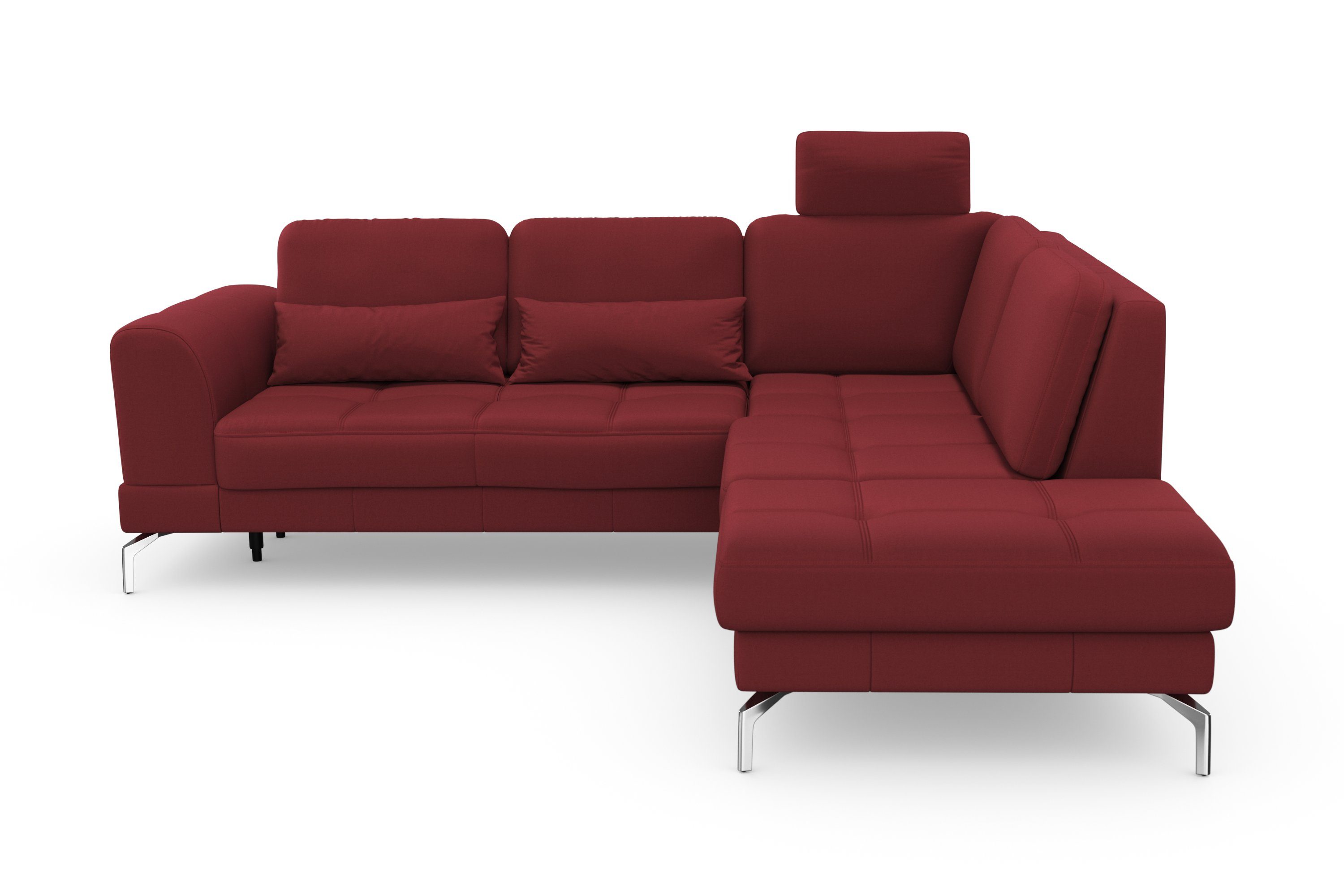 sit&more Hoekbank Bendigo L-vorm inclusief zitdiepteverstelling, bodemvrijheid 15 cm, in 2 pootkleuren