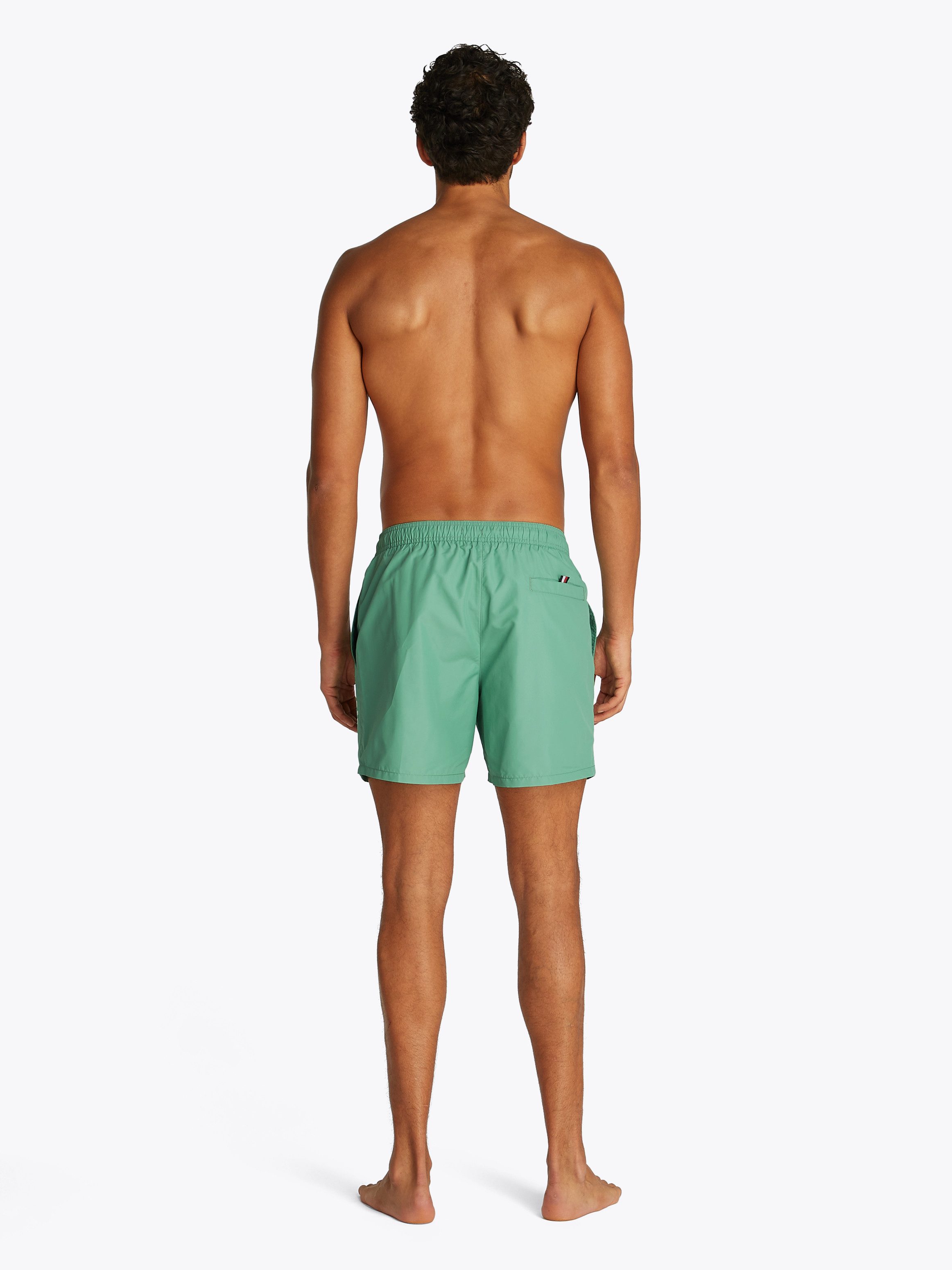 Tommy Hilfiger Swimwear Zwemshort MEDIUM DRAWSTRING met logoborduring op de heup