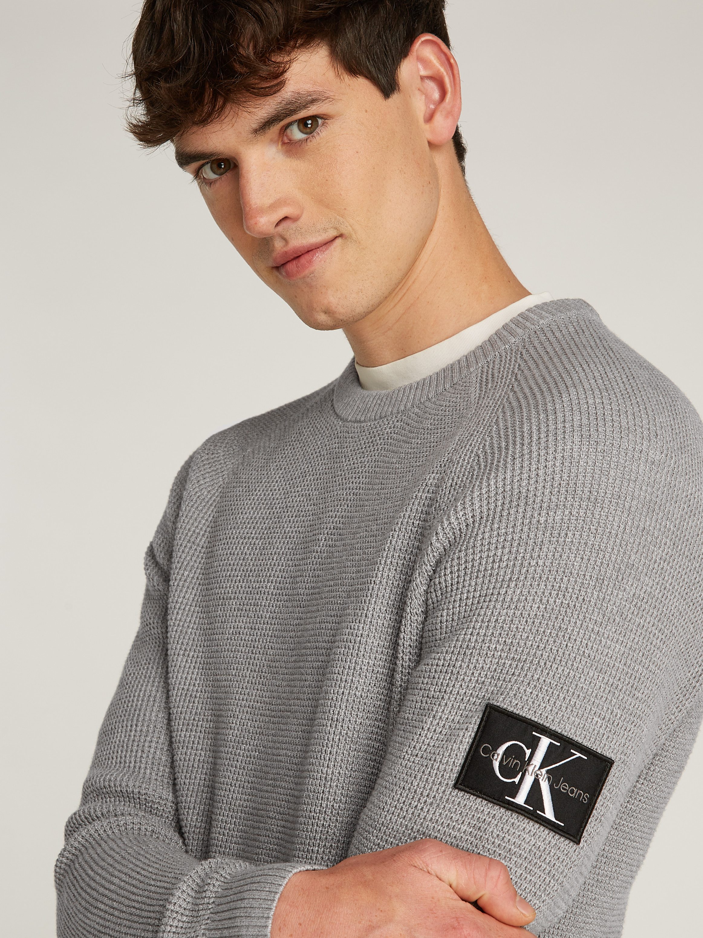Calvin Klein Trui met ronde hals BADGE EASY SWEATER