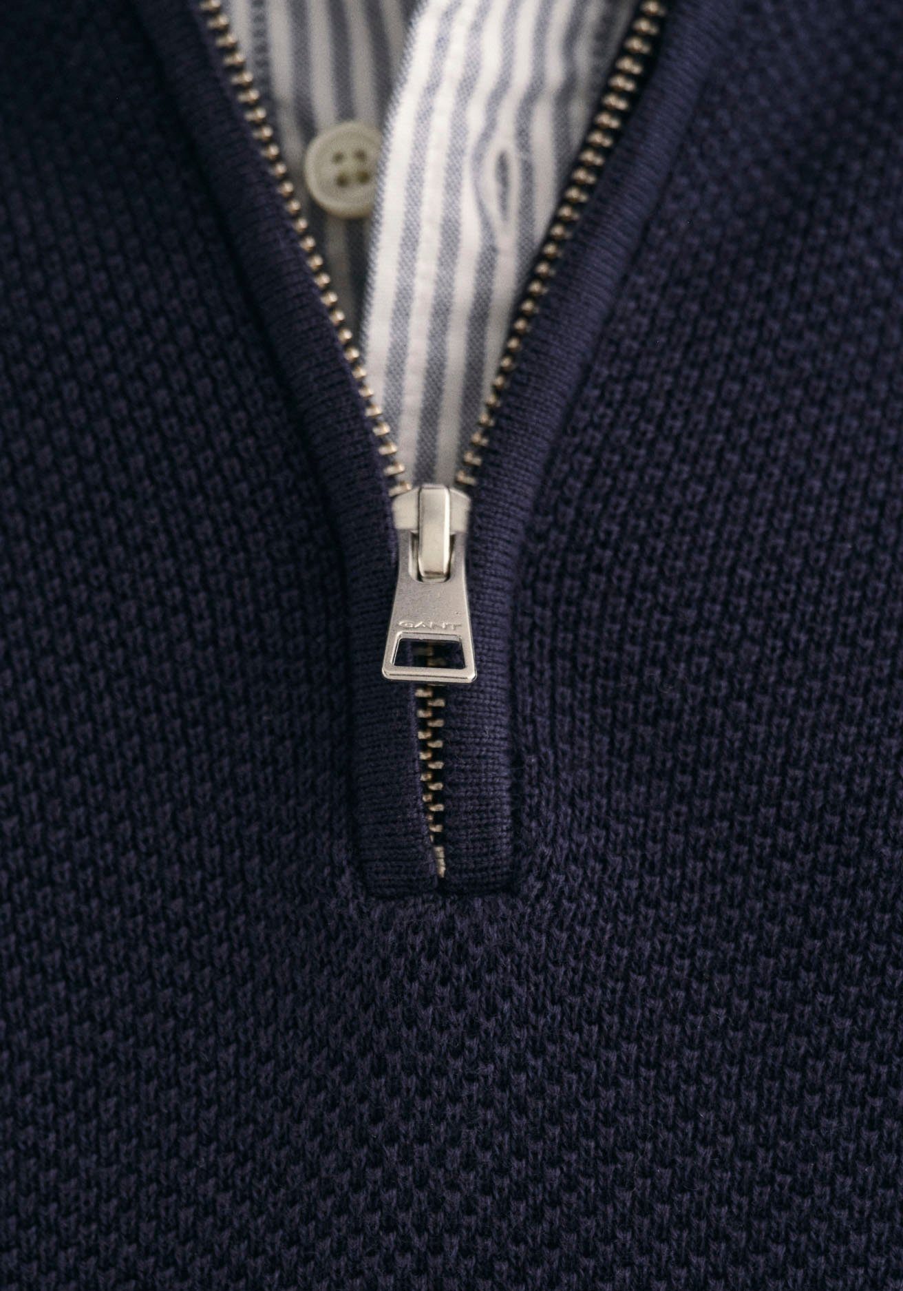 Gant Schipperstrui COTTON PIQUE HALF ZIP