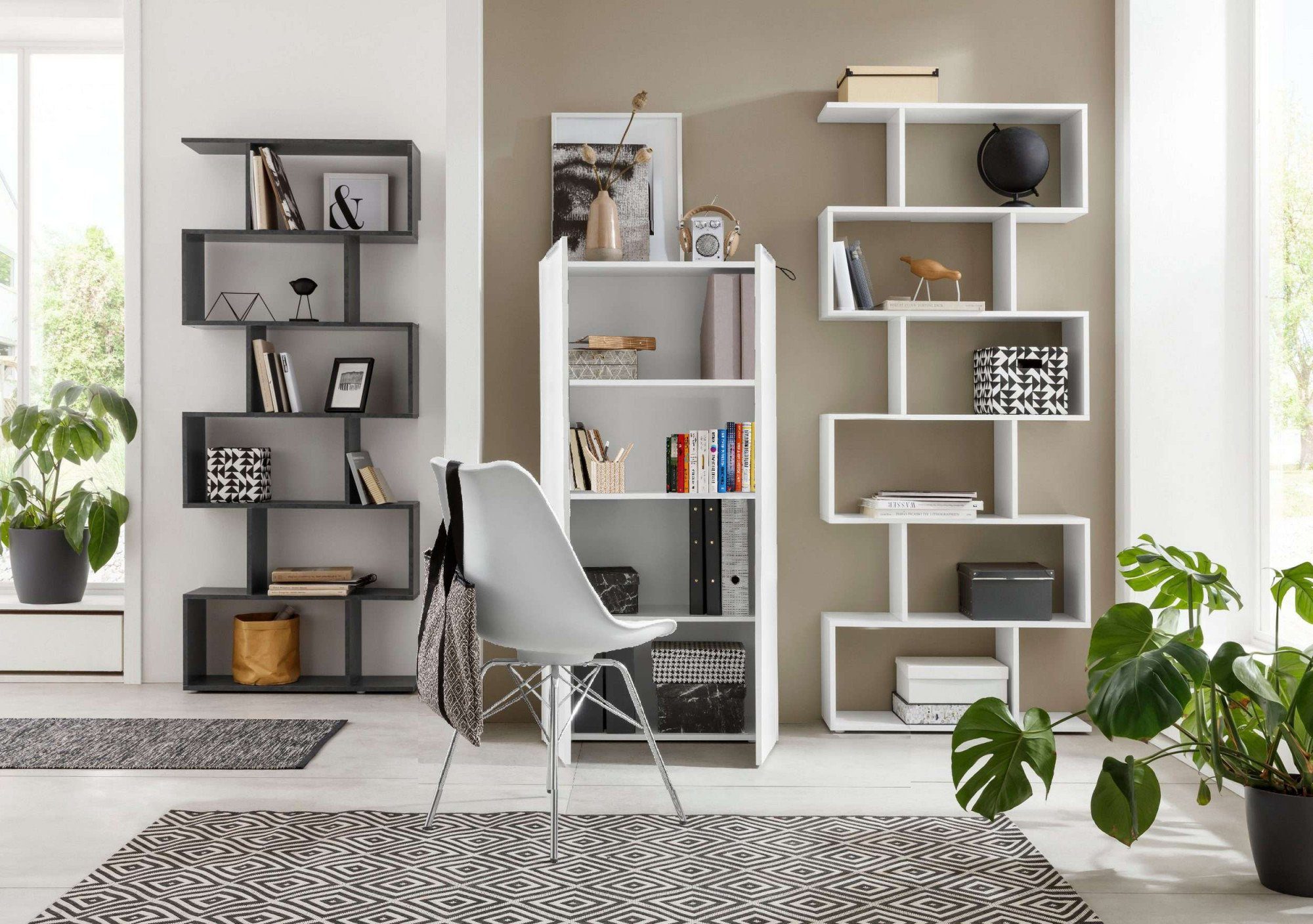 INOSIGN Boekenkast Dalia Archiefkast in modern ontwerp, breedte 70 x hoogte 140 cm, hoogglans (1 stuk)