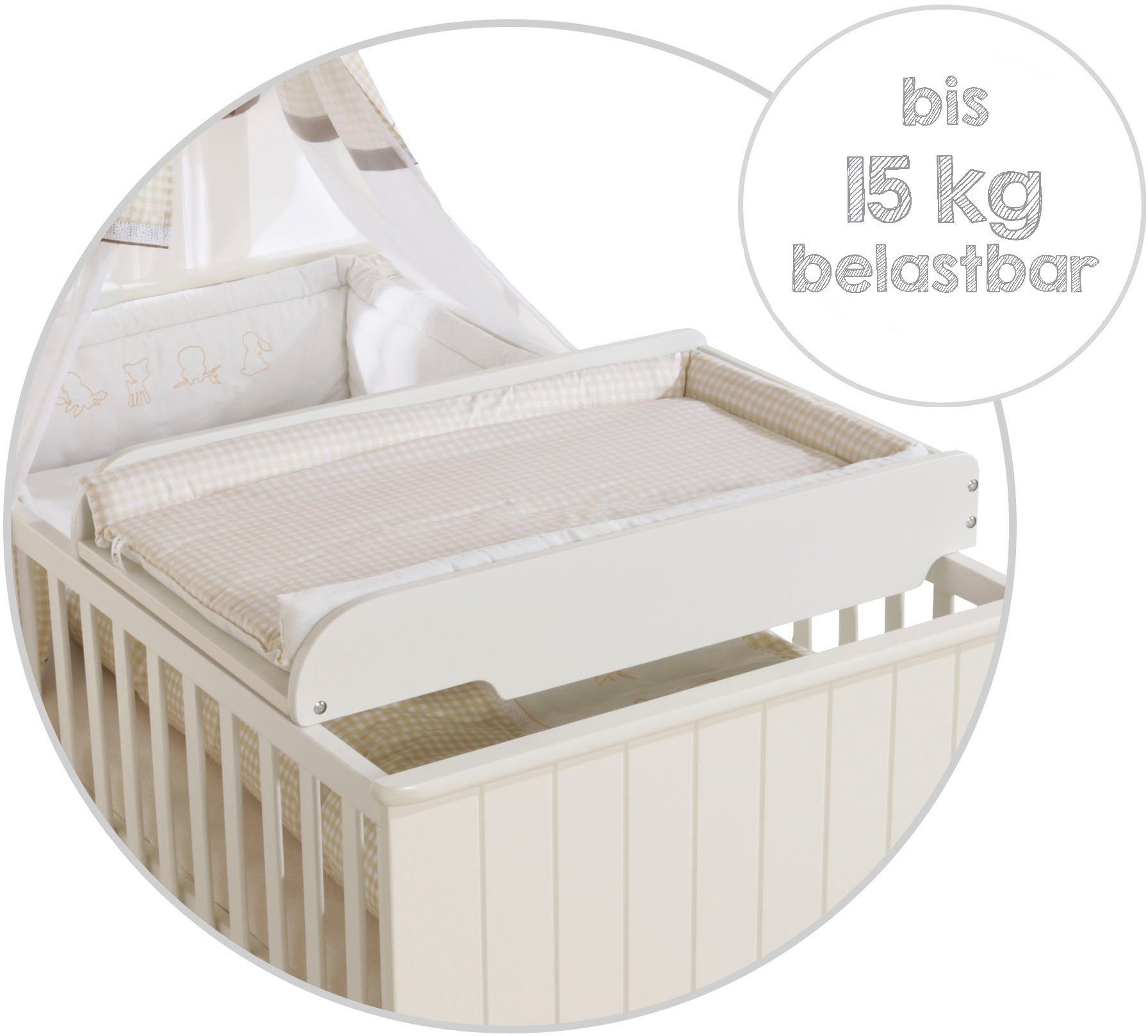 Roba® Verschoonplank Vichy, beige
