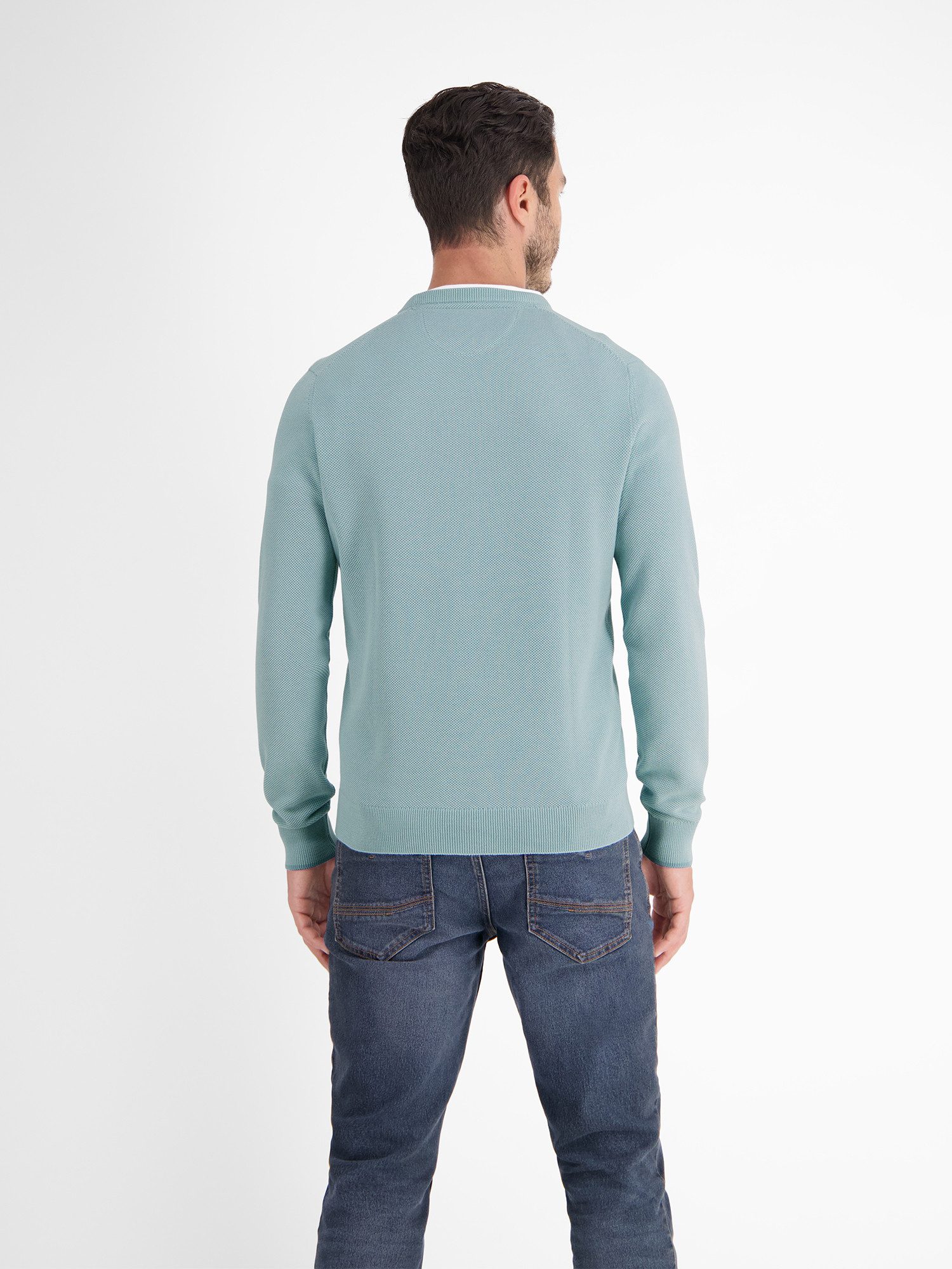 Lerros Gebreide trui LERROS lichte gebreide pullover met smalle ribstructuur