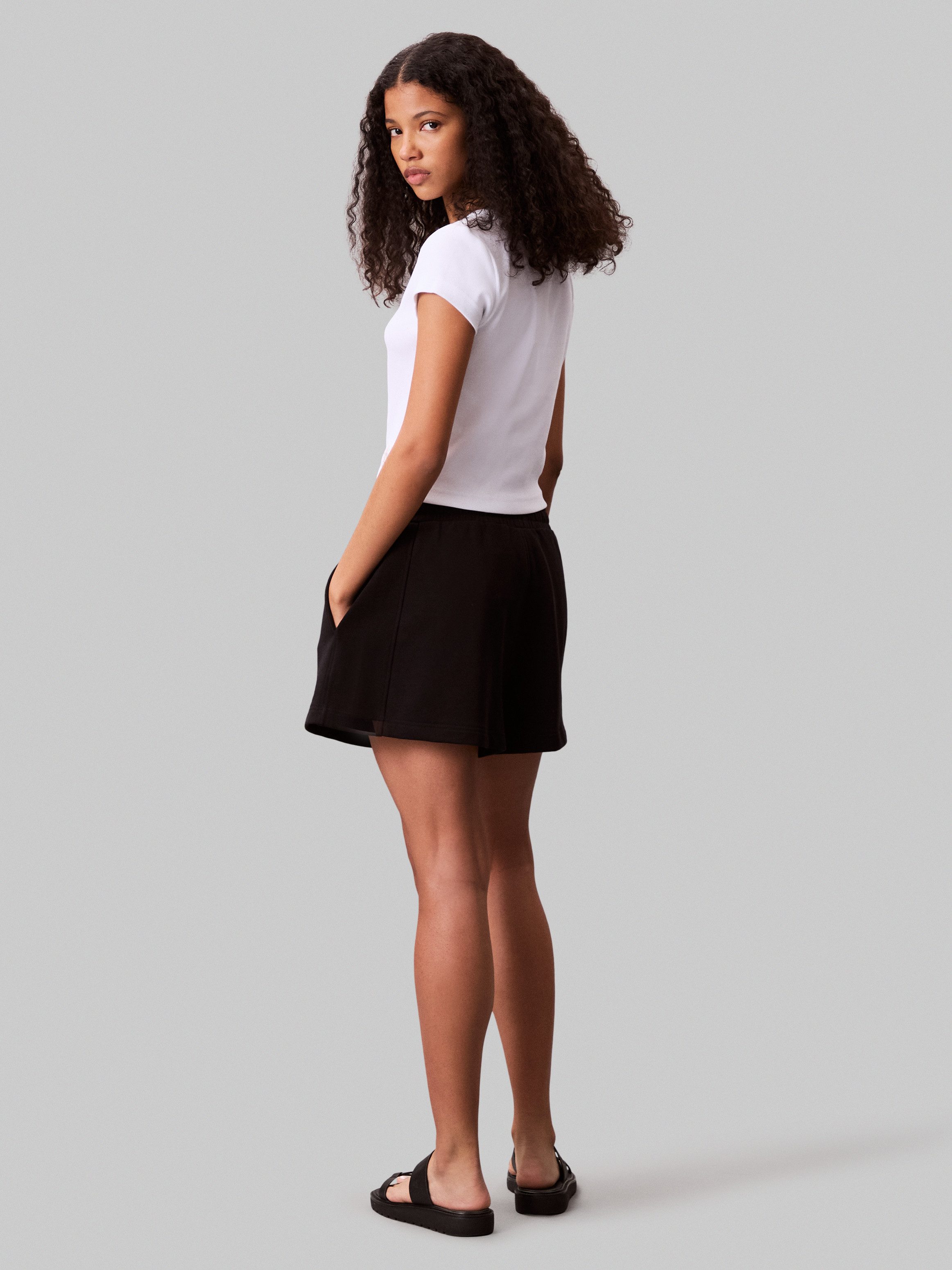 Calvin Klein Sweatshort A - FRNCH TRRY BDG L Met elastische taille