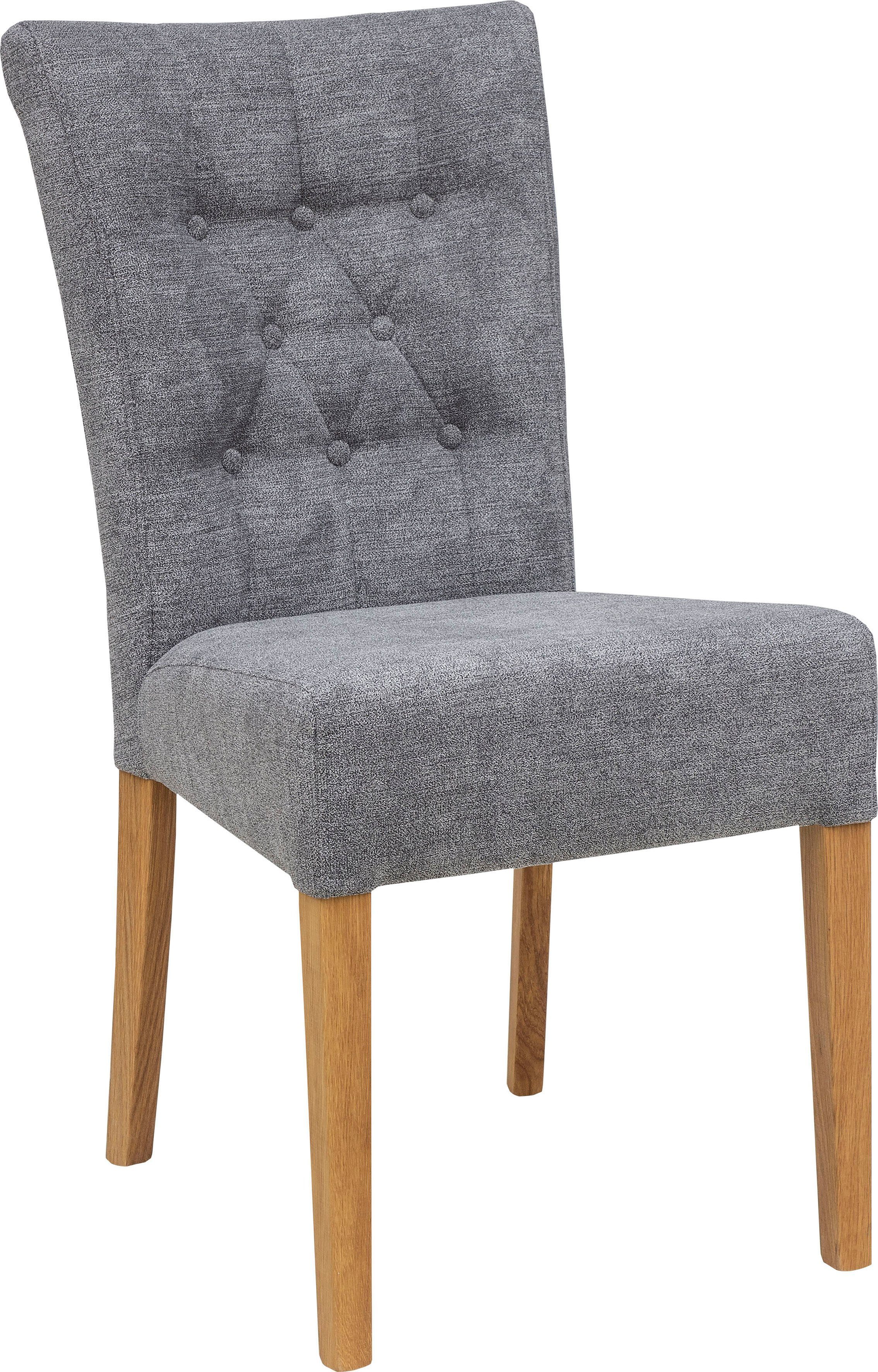 Home affaire Stoel Queen Eetkamerstoel met capitonnage, set van 2, 4 of 6