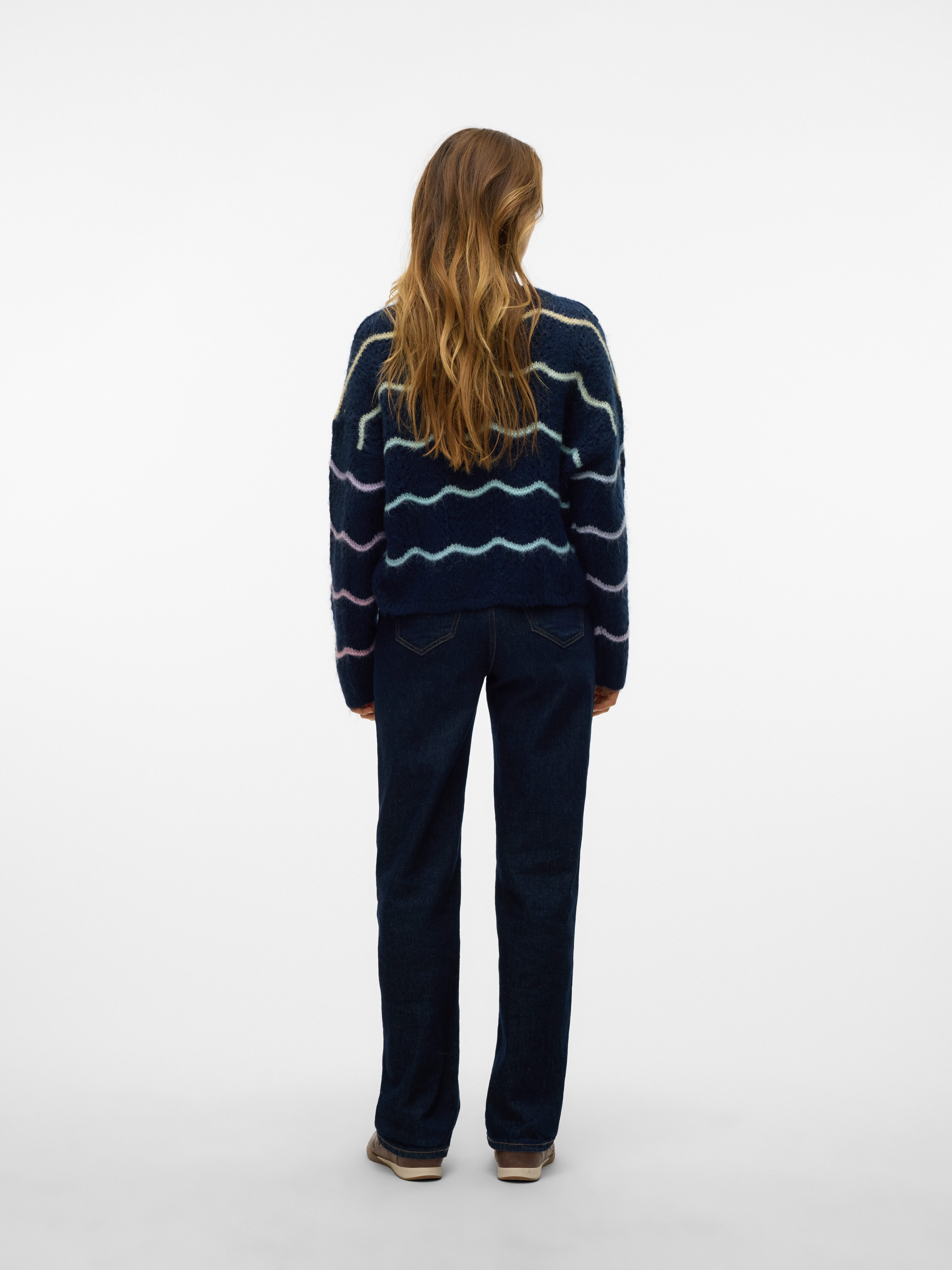 Vero Moda Trui met ronde hals VMHATTY LS O-NECK STITCH PULLOVER BOO