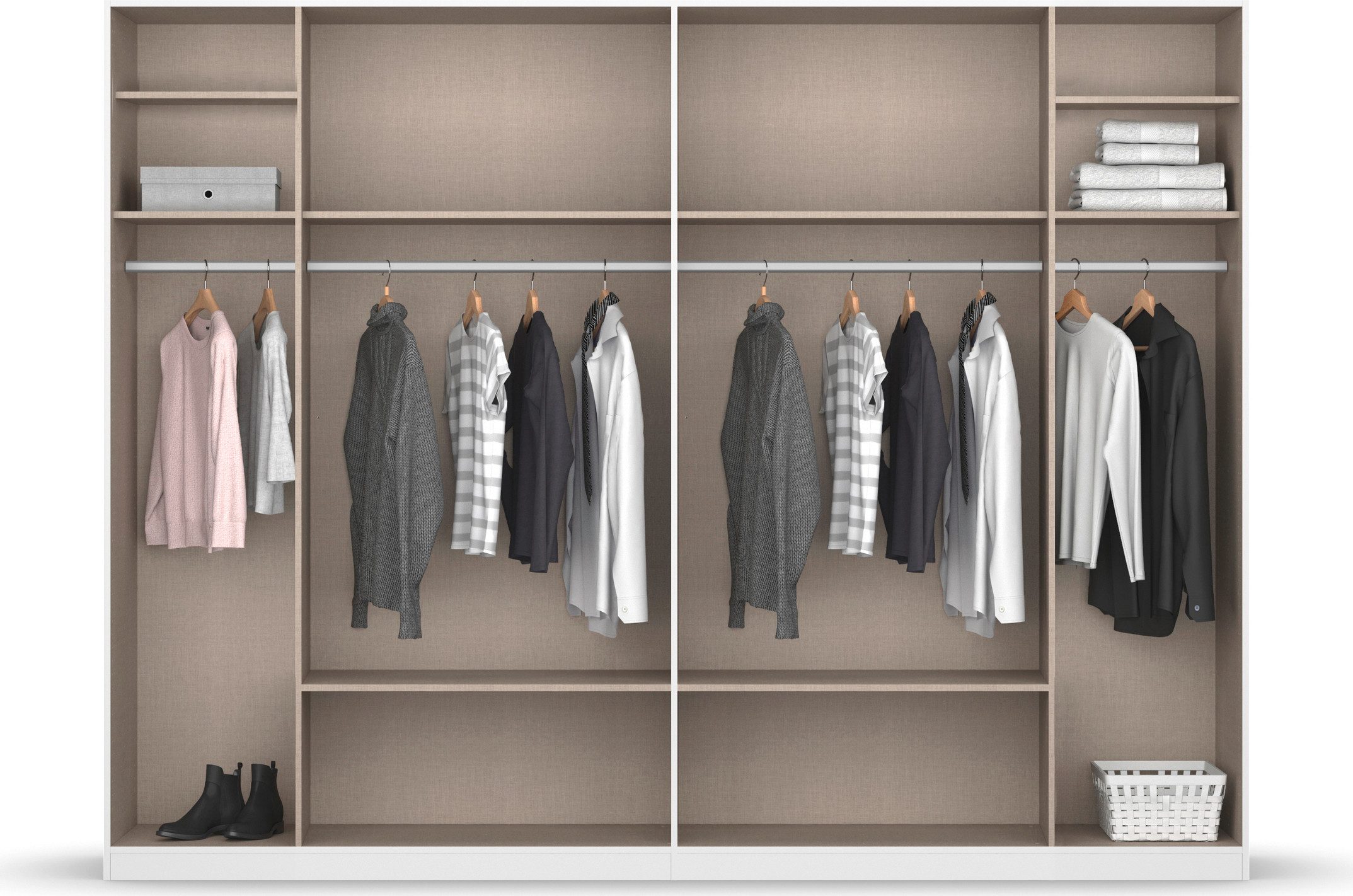 rauch Draaideurkast Kledingkast Kast Garderobe Slaapkamerkast DAVOA met contrasterende lades in eiken artisan made in germany