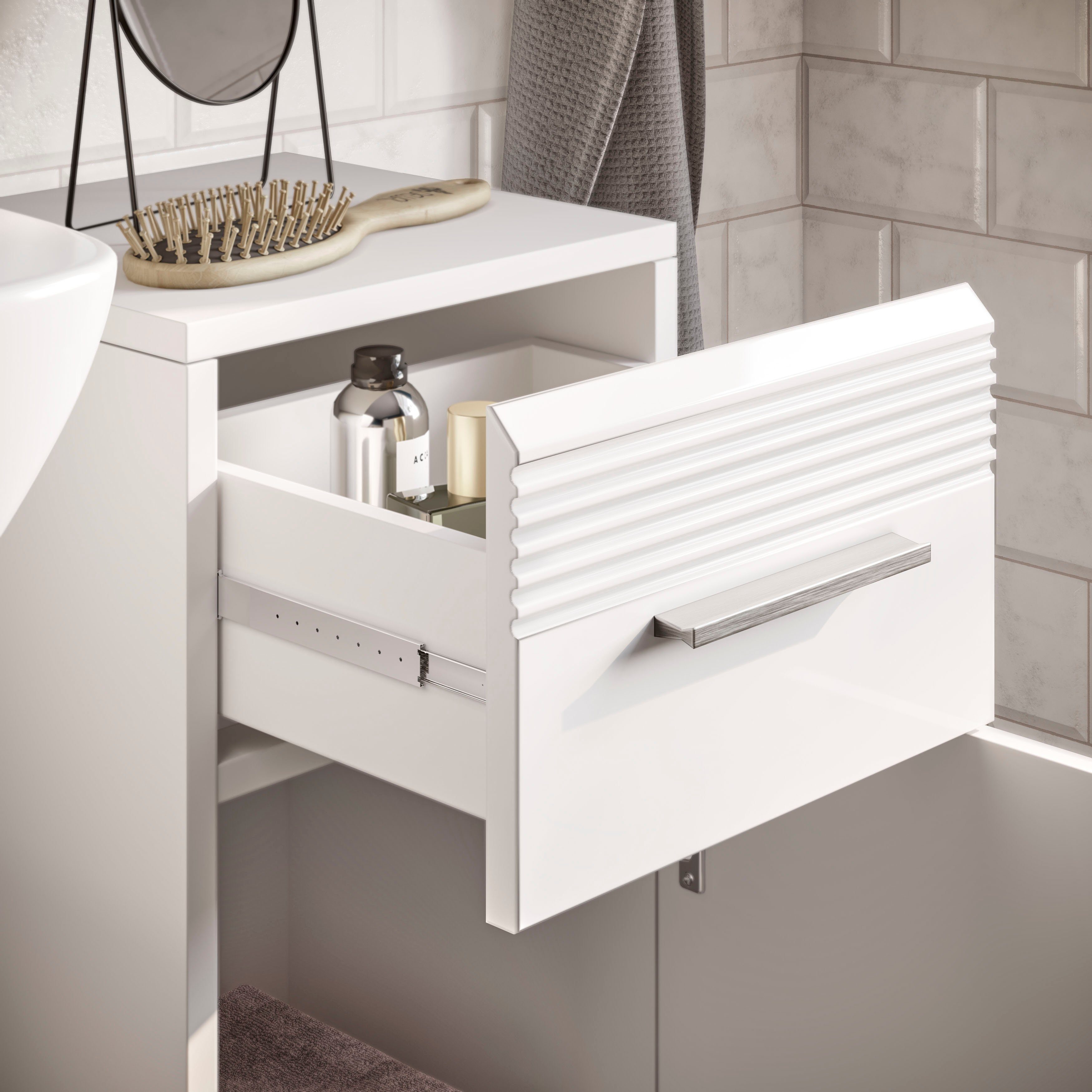 INOSIGN Onderkast Malmö, breedte 30 cm, 1 deur (deurhengsel verwisselbaar), 1 lade in verschillende kleuren verkrijgbaar, badkamermeubels, badkamerkast, commode, badkamer