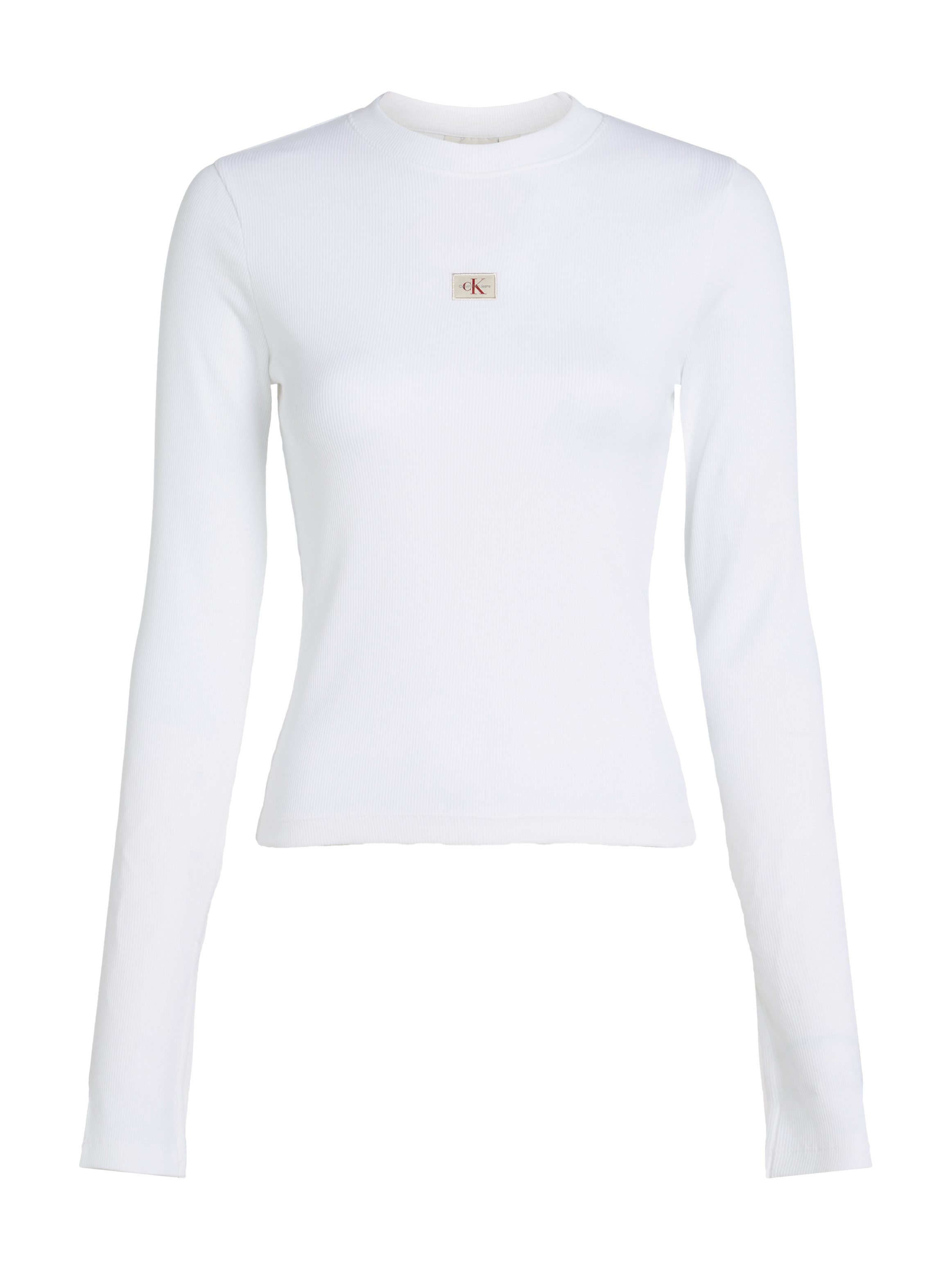 Calvin Klein Lange top WOVEN LABEL RIB LS TOP