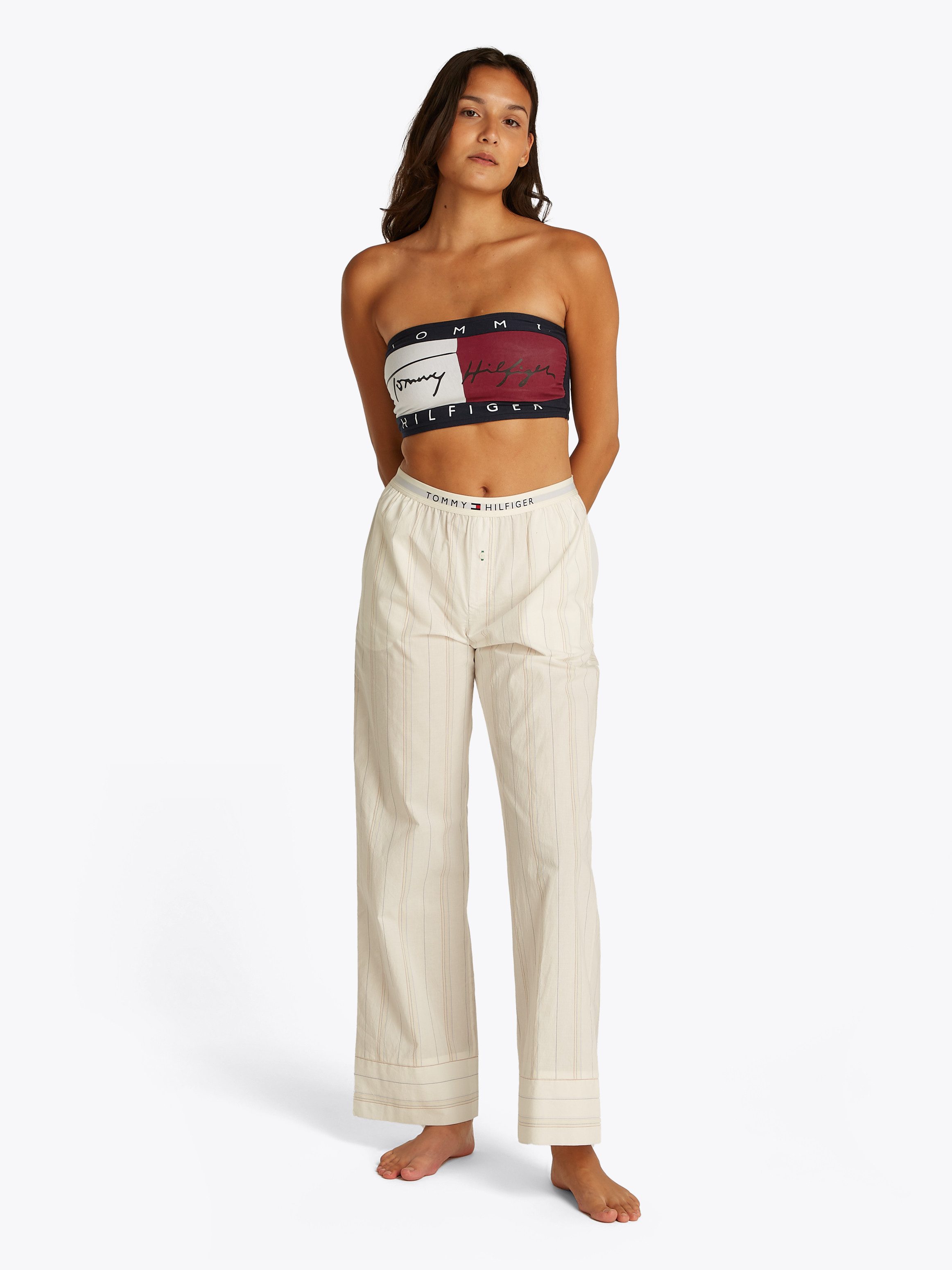 Tommy Hilfiger Underwear Bandeau-bh Bandeau in colorblock-look, iconische tommy stijl aliyah hip hop straat