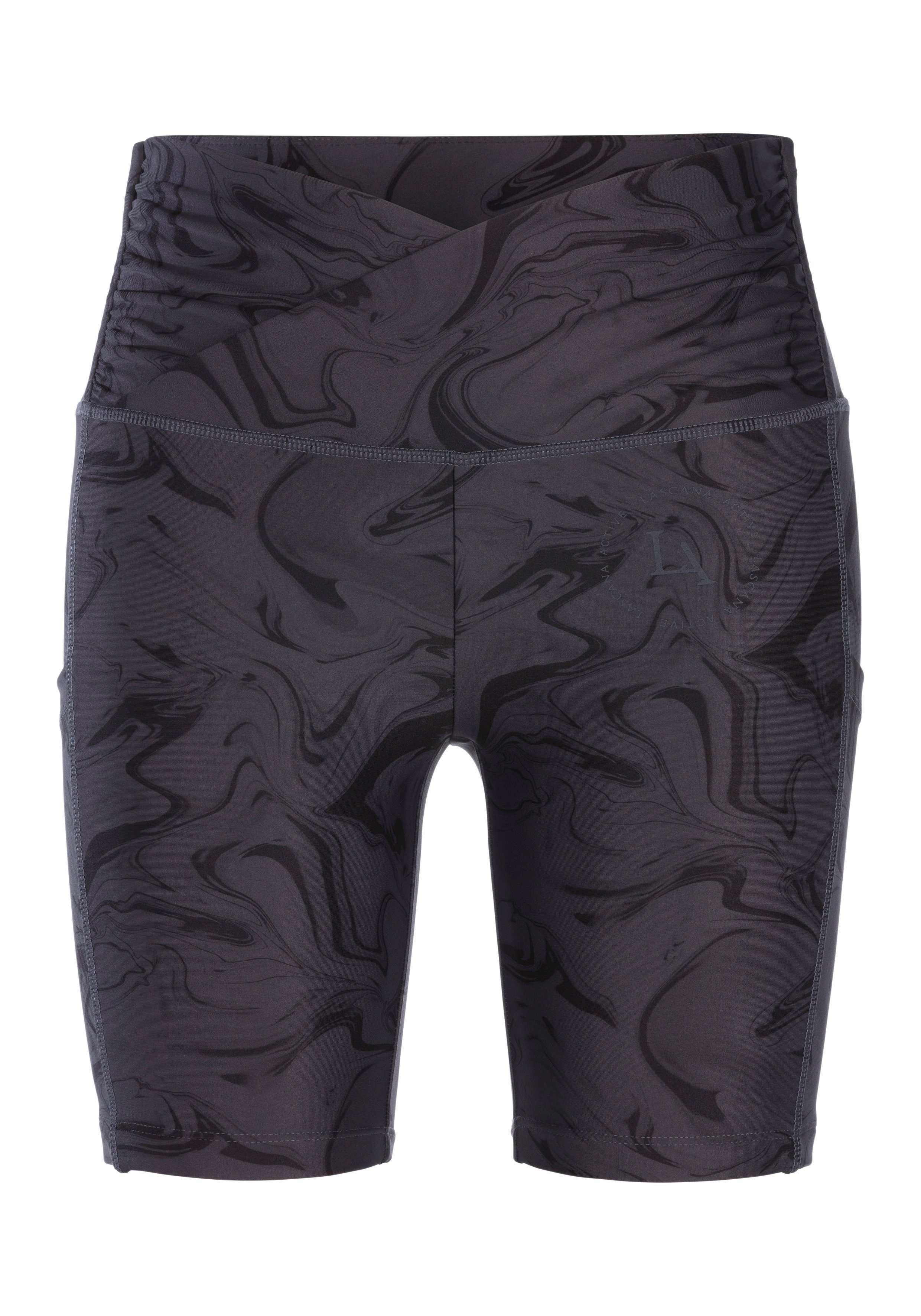 active by Lascana Functionele broek -Sportbroek Sportbroek met allover print en kleine ritszak