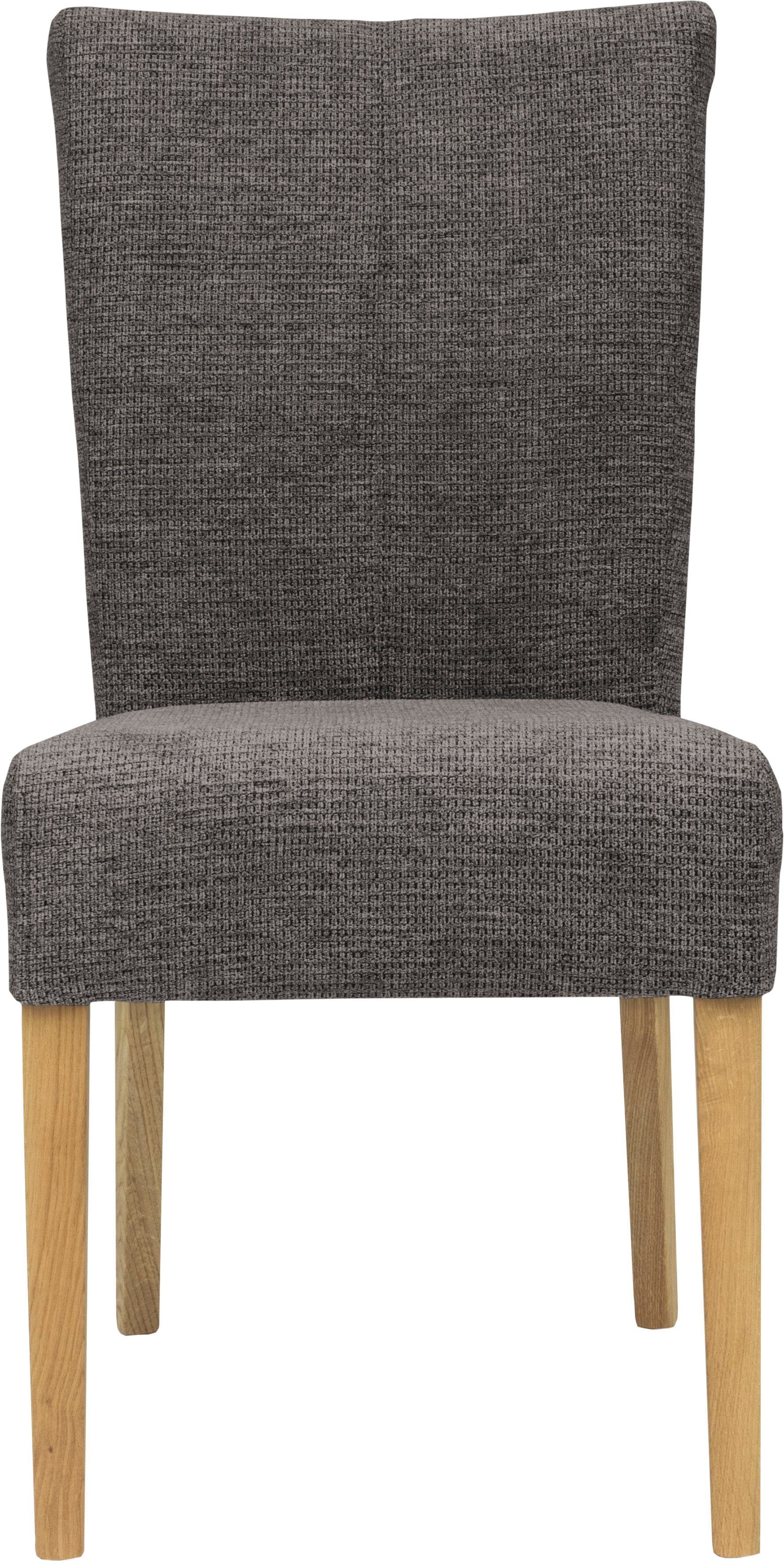 Home affaire Eetkamerstoel Queen Polsterstoel BESTSELLER verschillende type bekleding, massief houten onderstel (set)