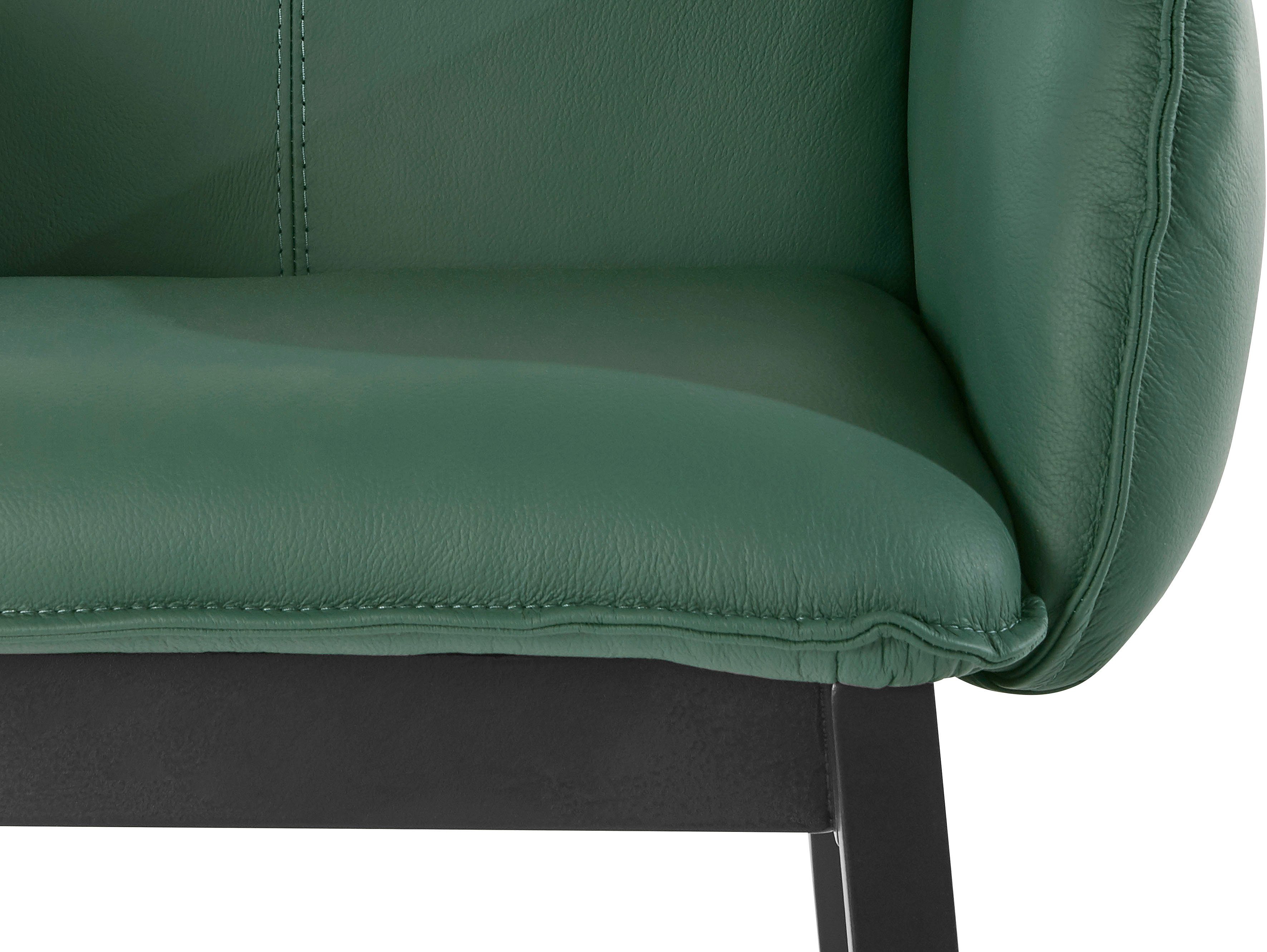 Home affaire Stoel met armleuningen Model 6 Bekleding van microvezel of leer, frame is beuken in zwart gelakt (2 stuks)