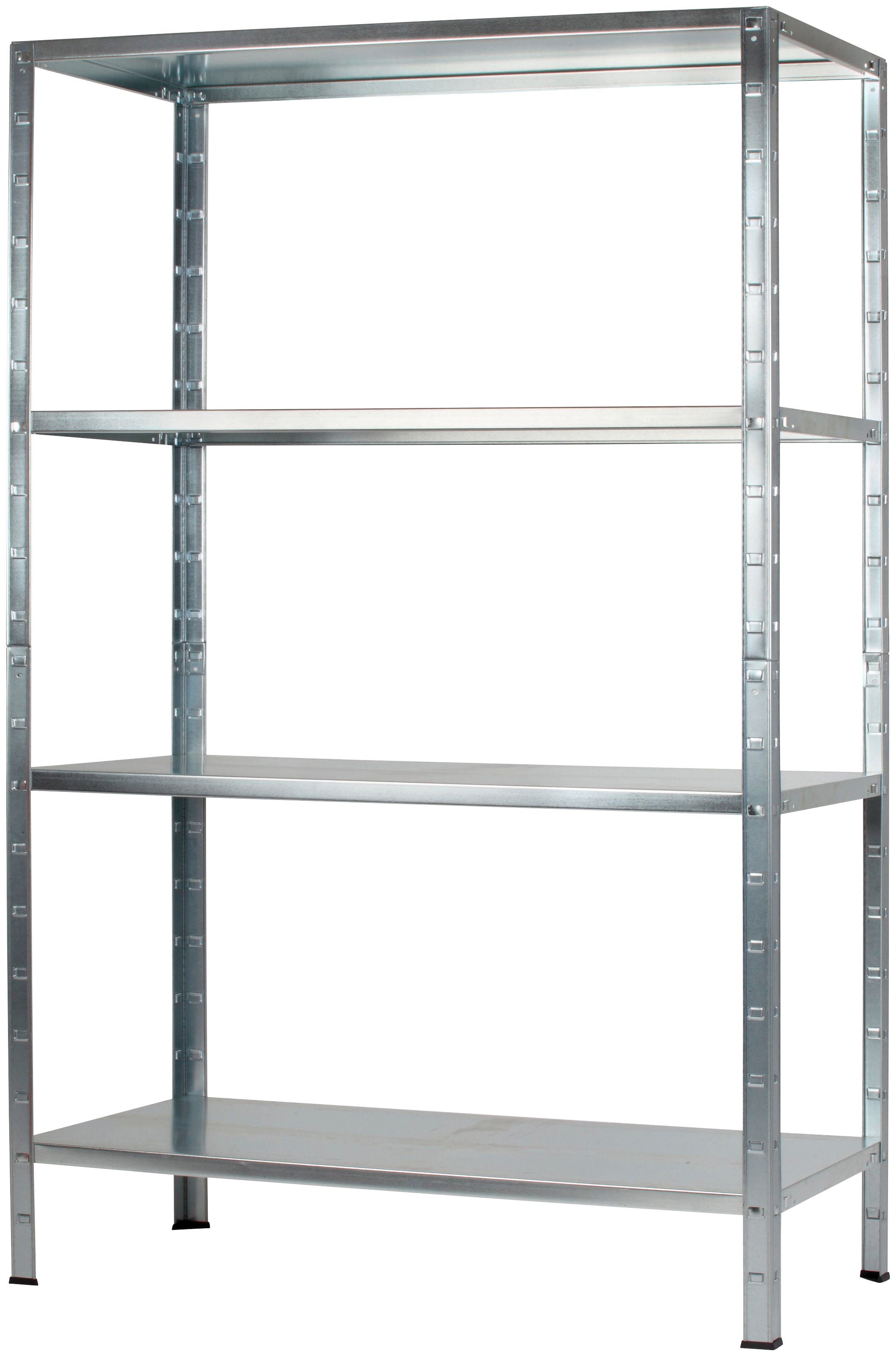 SCHULTE Regalwelt Stellingkast Montagesysteem basiskast Metaal verzinkt, 1800x750x350 mm, 4 planken
