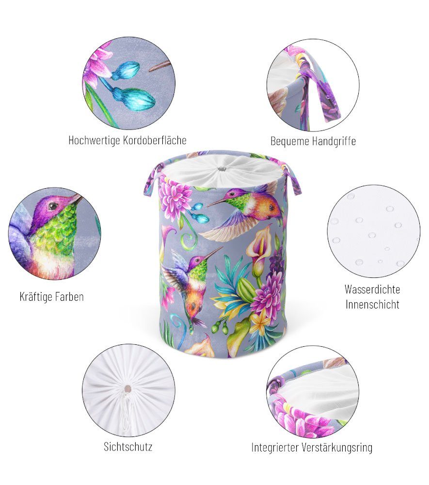 Sanilo Wasmand Kolibrie volle kleuren, fluweelzacht oppervlak, met deksel