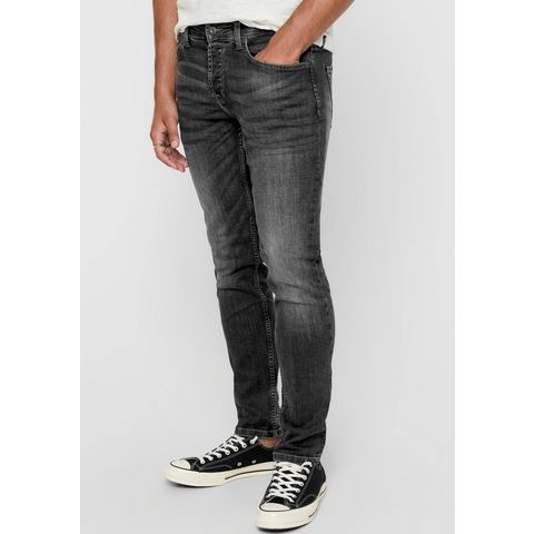 NU 20% KORTING: ONLY & SONS Slim fit jeans ONSWEFT REG. D. GREY 6458 JEANS VD