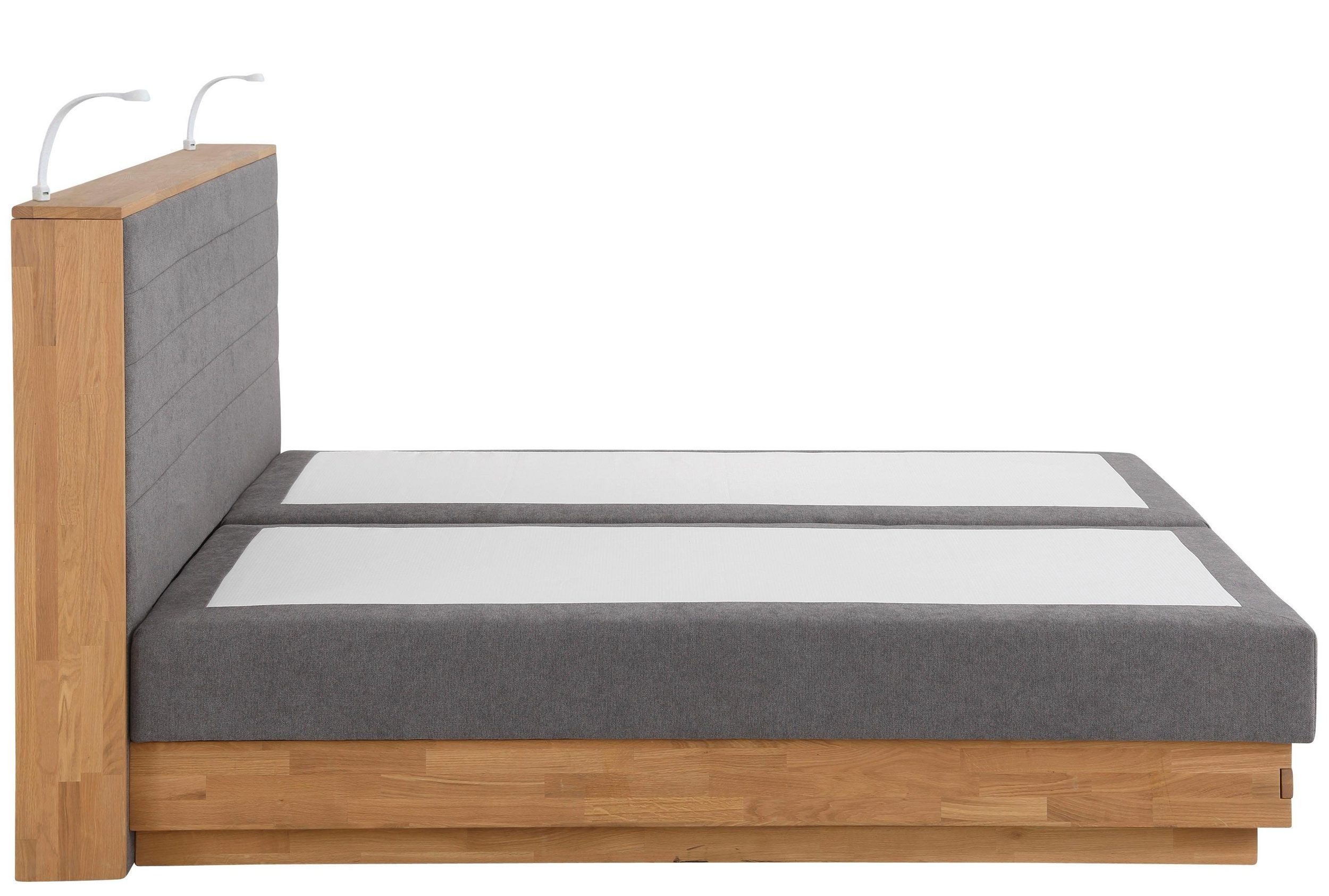 Home affaire Boxspring Cavan Eiken, met bedkist & topmatras, verschillende hardheden (ook H4)