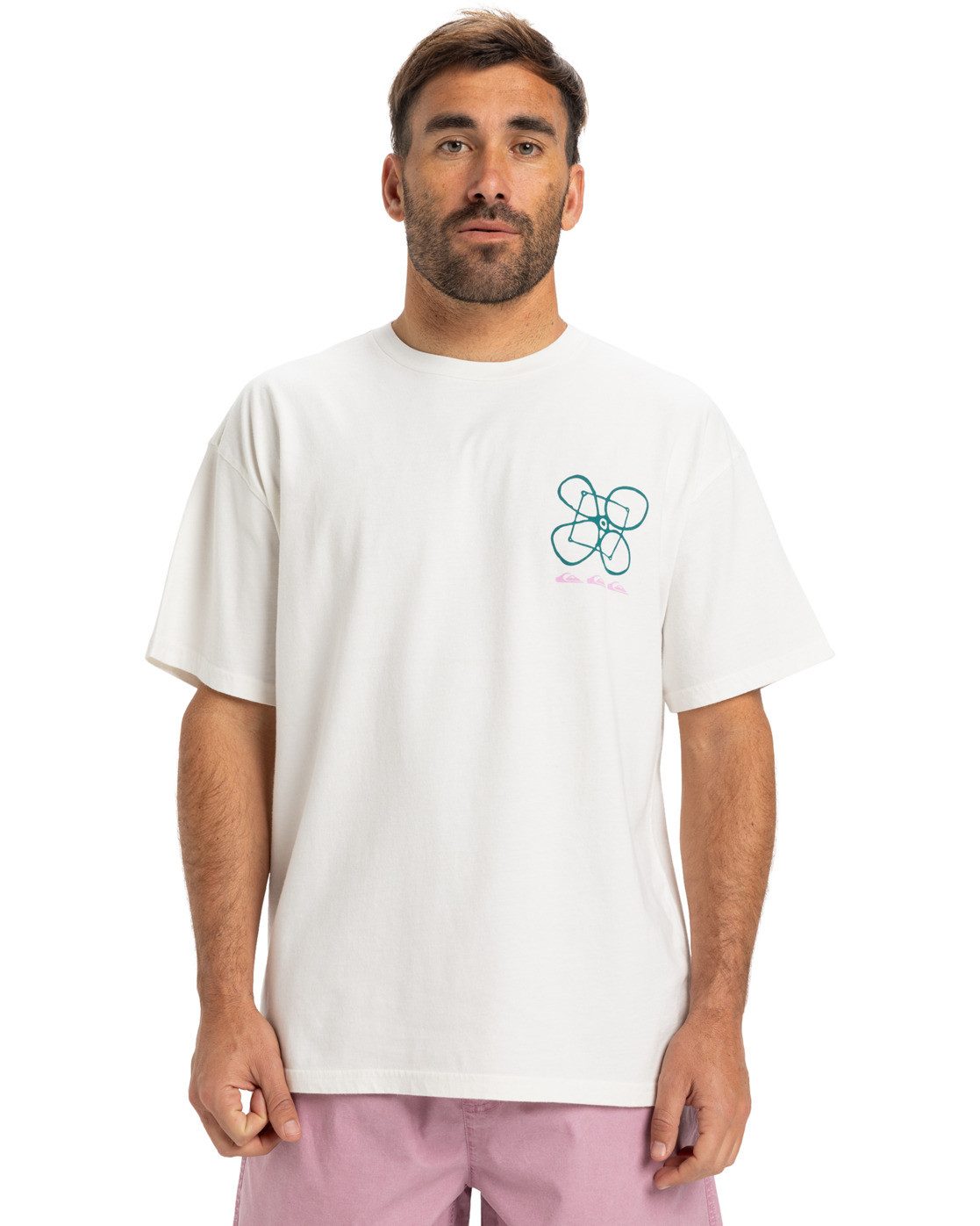 Quiksilver T-shirt Outside Inside heren t-shirts maat XXL wit