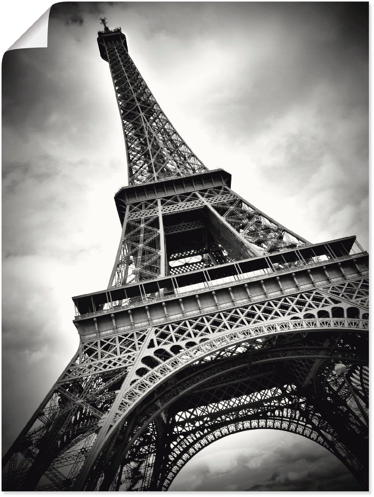 Artland Artprint Eiffeltoren Parijs in vele afmetingen & productsoorten -artprint op linnen, poster, muursticker / wandfolie ook geschikt voor de badkamer (1 stuk)