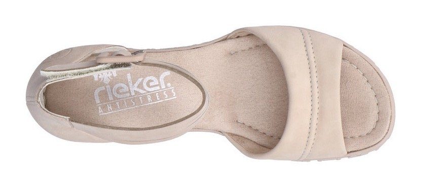 Rieker Sleehaksandaaltjes zomerschoen, sandaal, sleehak, met sterke profielzool