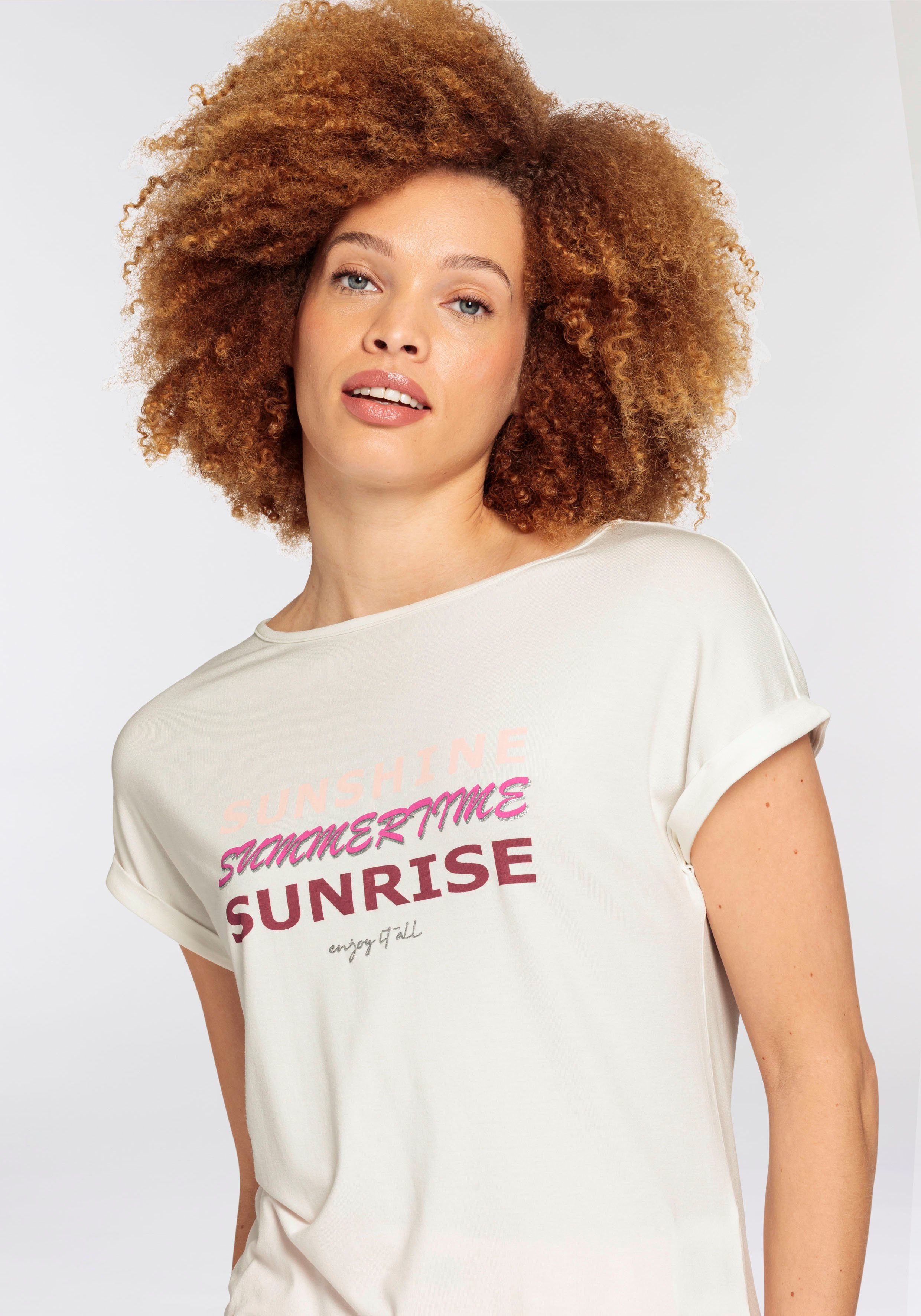 Boysen's Shirt met ronde hals in verschillende druk-ontwerpen met elastiek aan de zoom nieuwe collectie