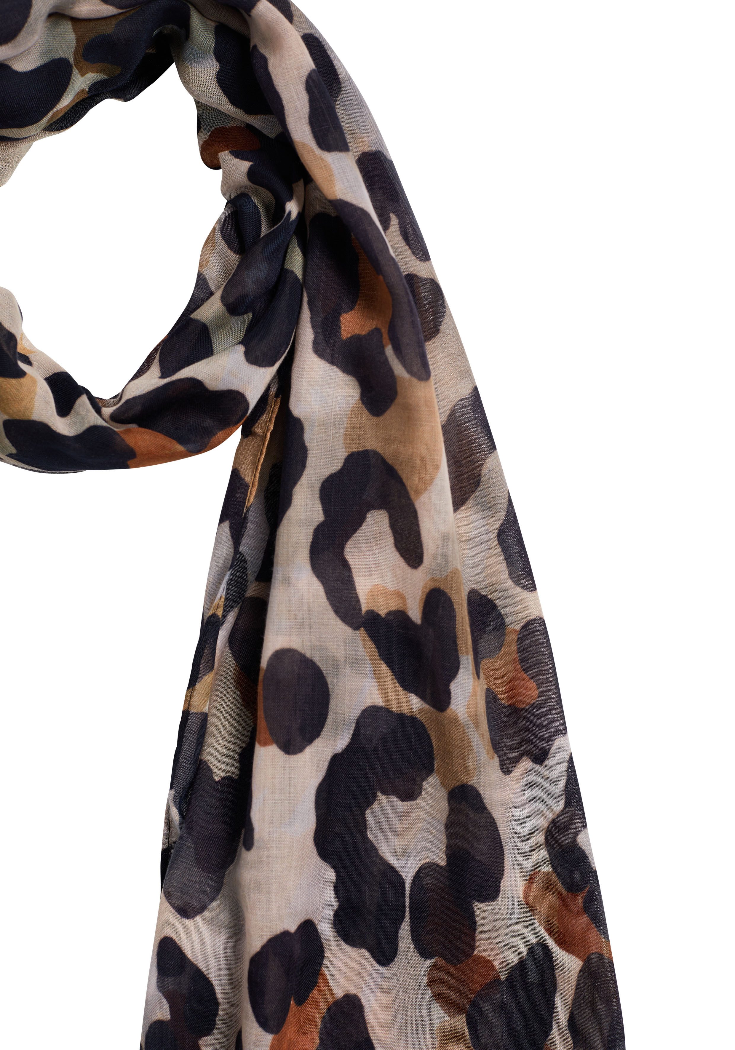 Laura Scott Modieus sjaaltje in sjaalvorm met trendy leo-allover-print