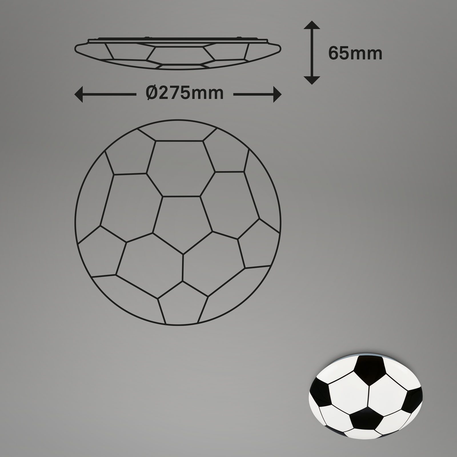 Briloner Leuchten Plafondlamp SOCCER