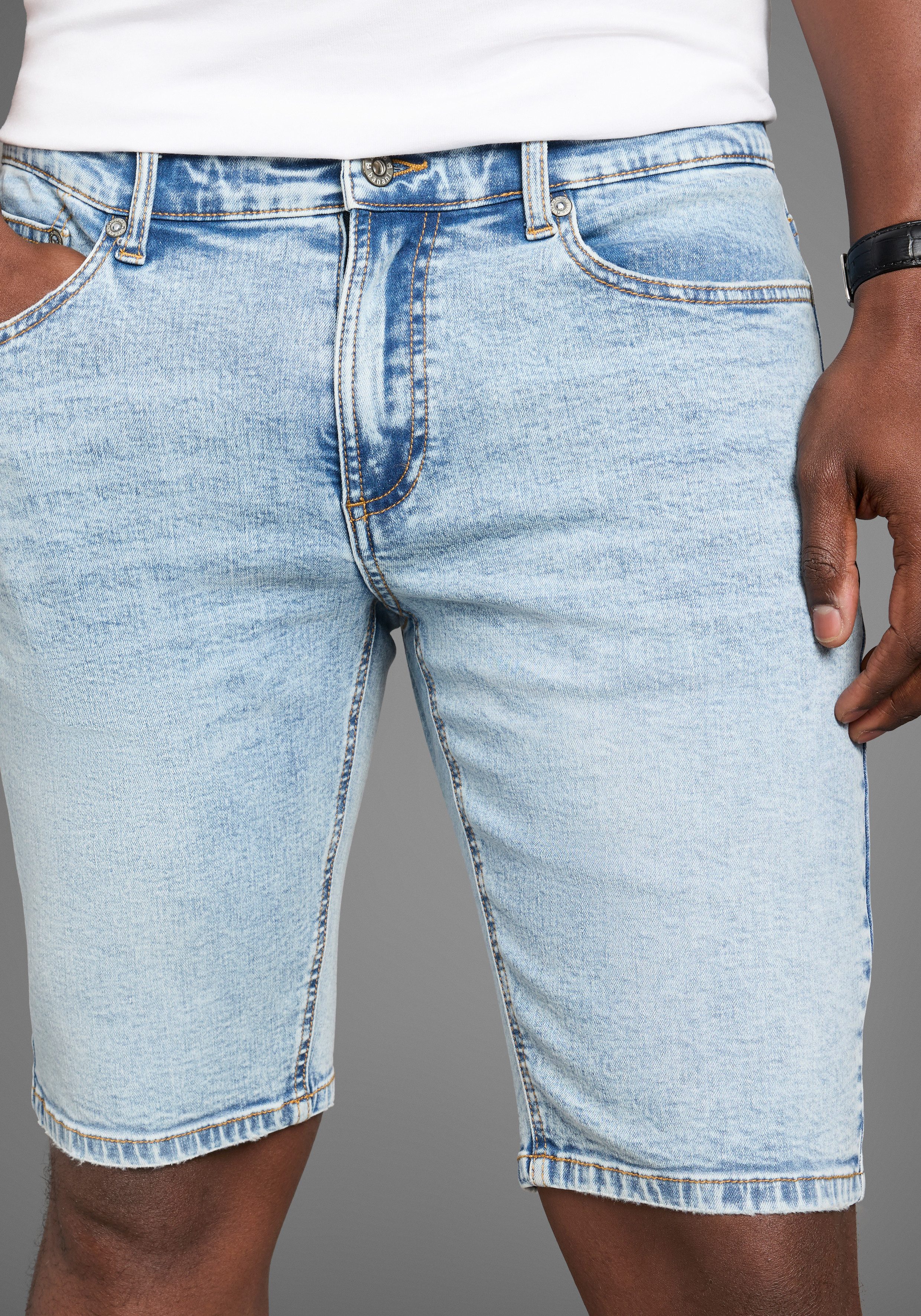 Bruno Banani Jeansshort Hutch-Shorts lage taillehoogte