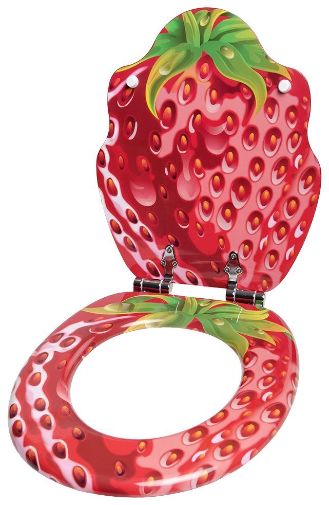 Sanilo Toiletzitting Strawberry met soft-closemechanisme