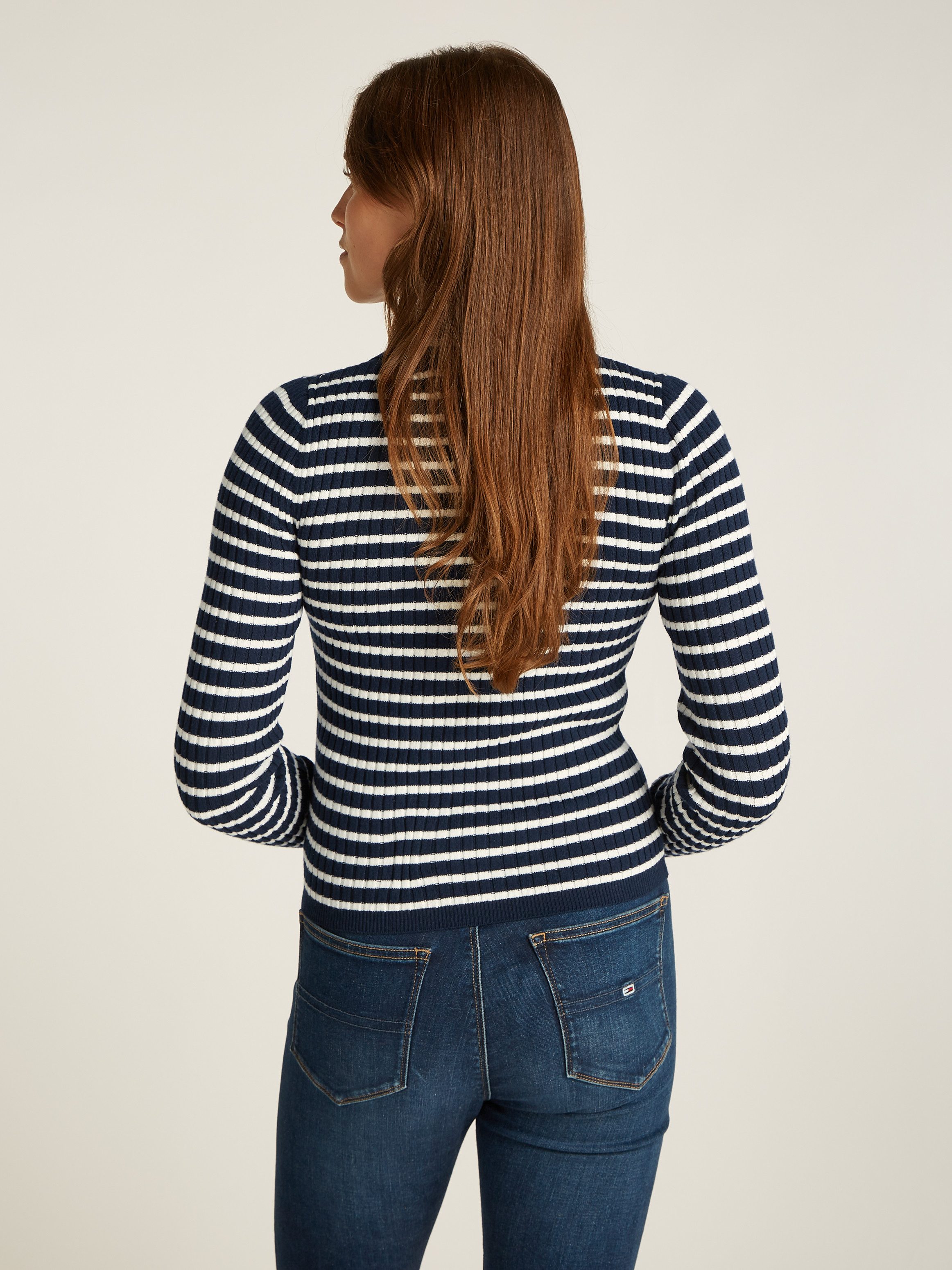 TOMMY JEANS Trui met polokraag TJW ESSENTIAL LS POLO SWEATER