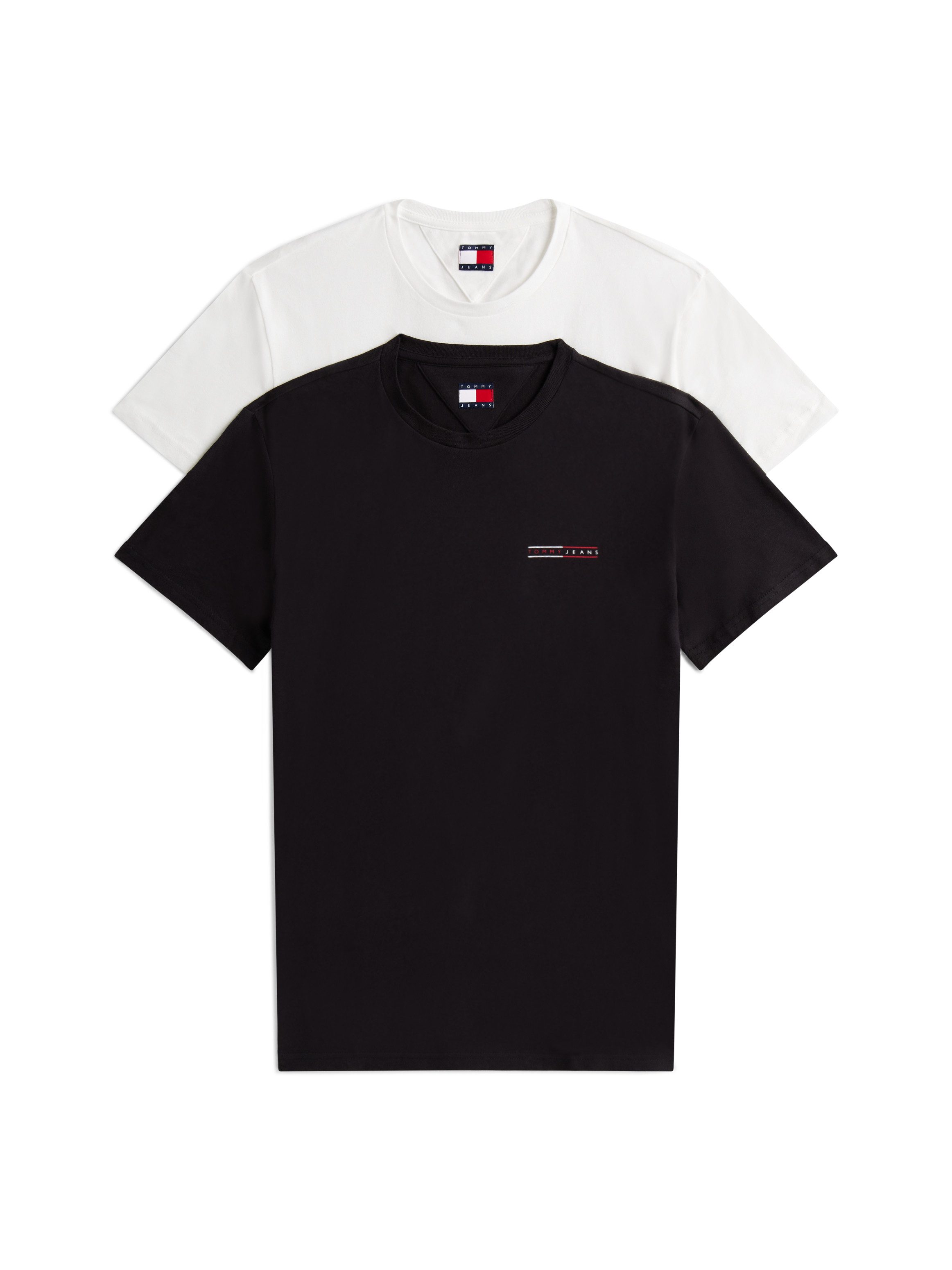 TOMMY JEANS Shirt met korte mouwen TJM SLIM 2PACK MIX TEE EXT (Set van 2)
