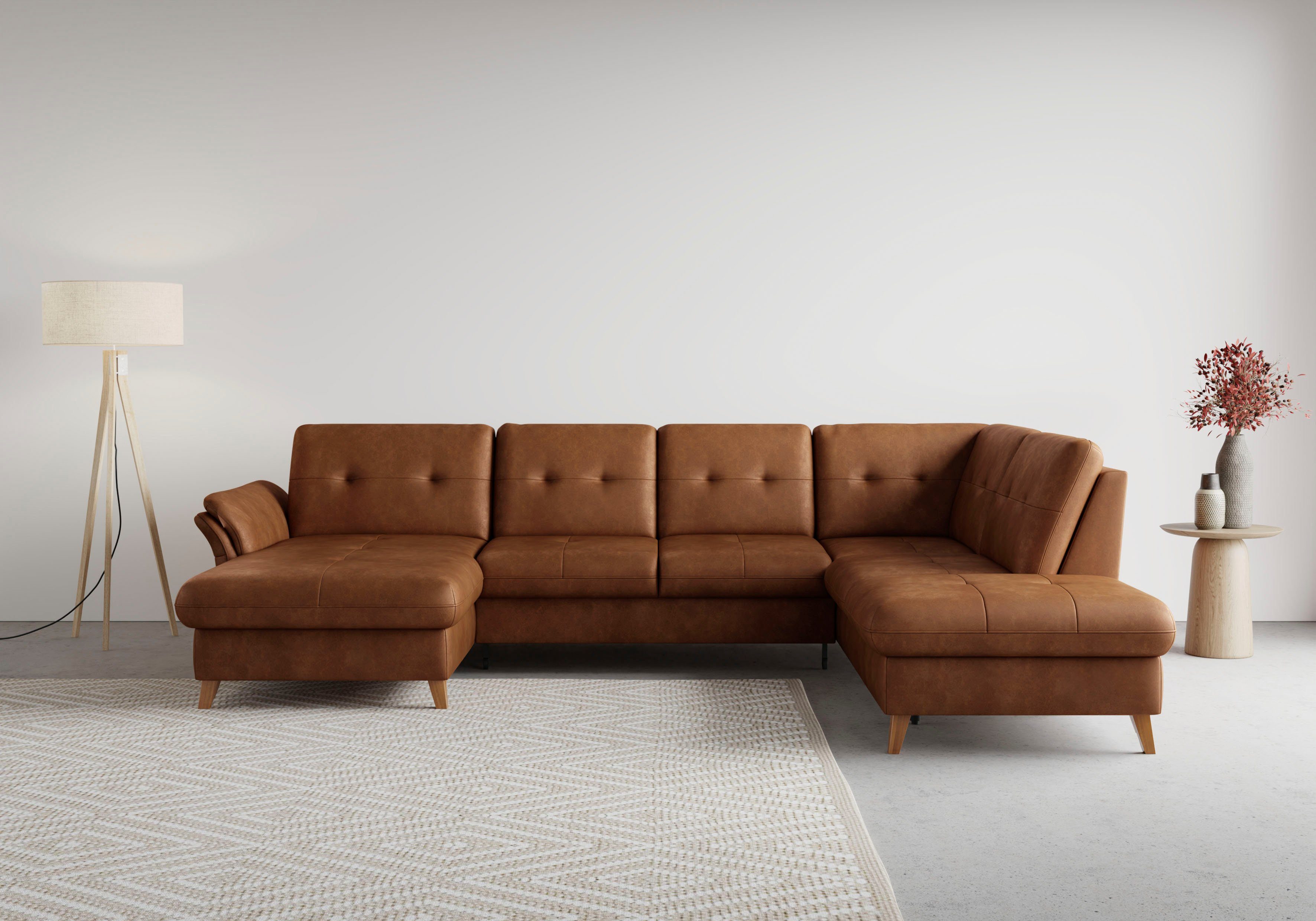 sit&more Zithoek Göteborg inclusief zitdiepteverstelling, optioneel met bedfunctie & bedlade bruin, zithoeken, Met slaapfunctie, met bedkist, mit