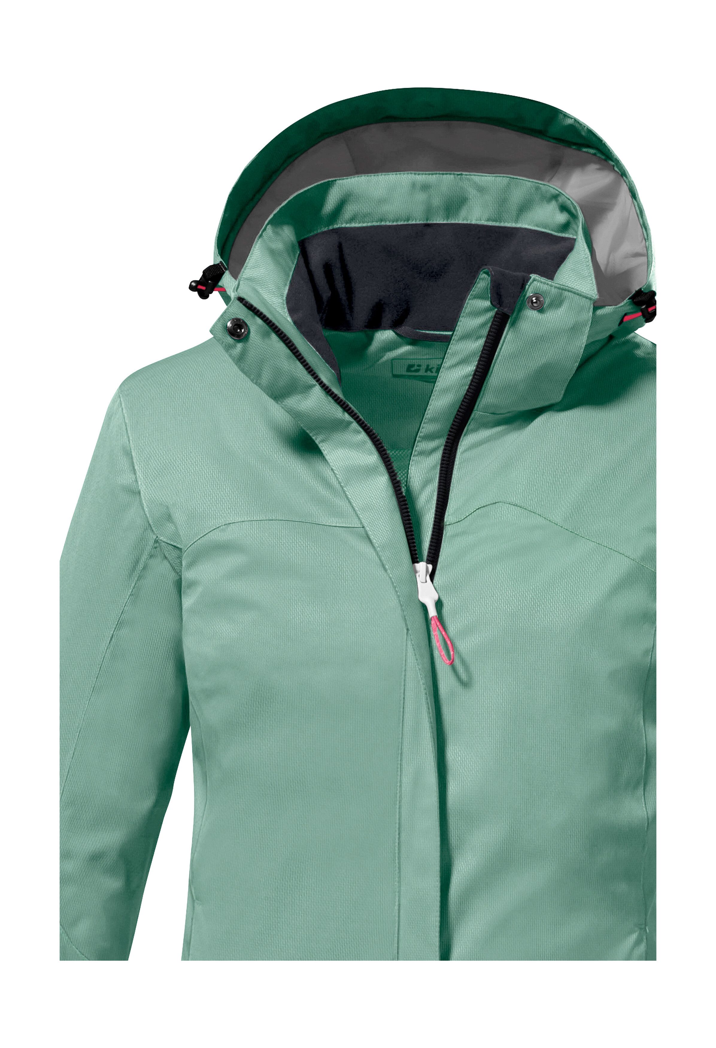 Killtec Outdoorjack KOS 133 WMN JCKT Water- en winddichte damesjack met afneembare capuchon, PFAS-vrij